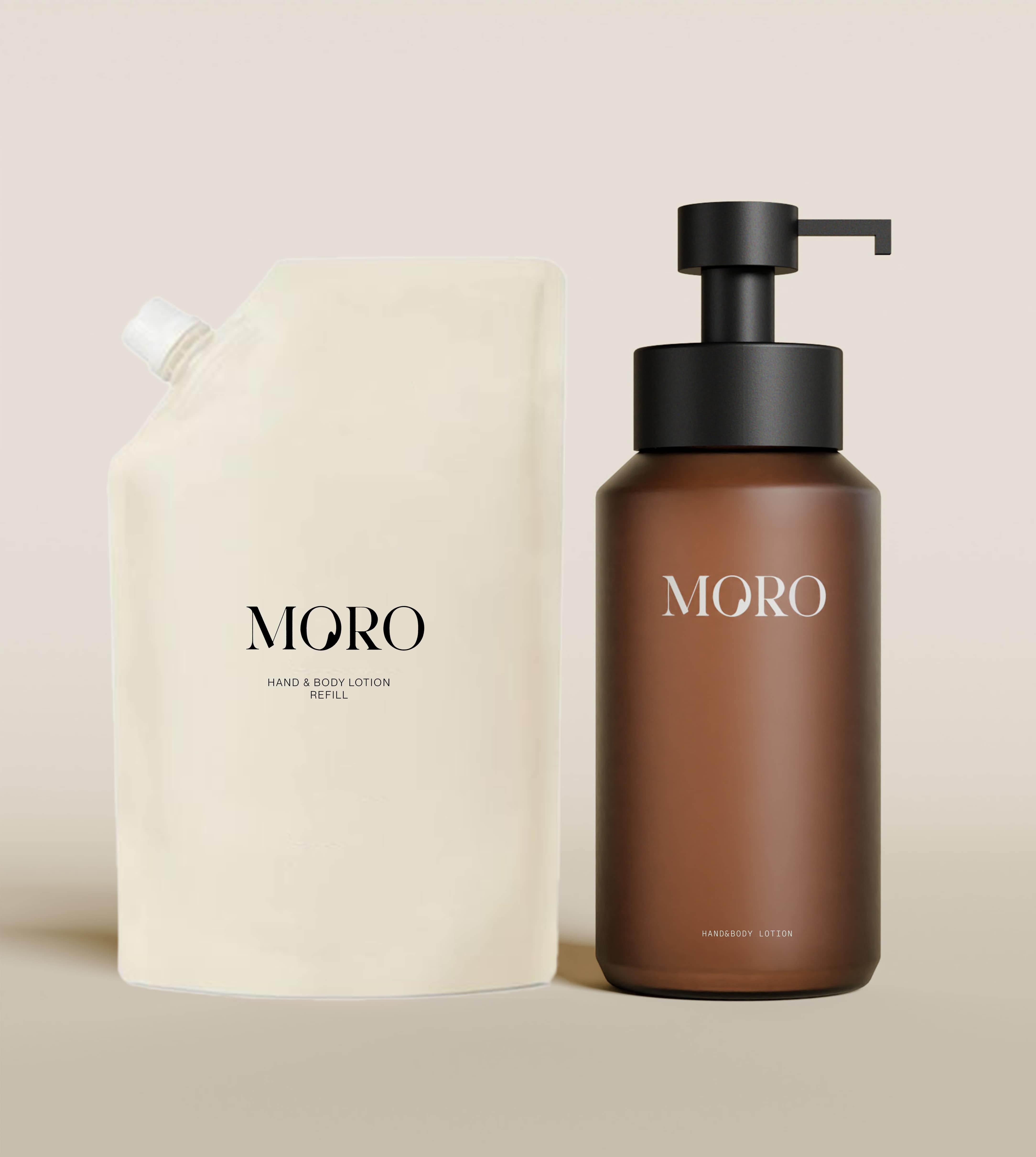 Moro Hand & Body Lotion Rosemary & Cedar 250ml - Bruin - Fles met 1 Navulling