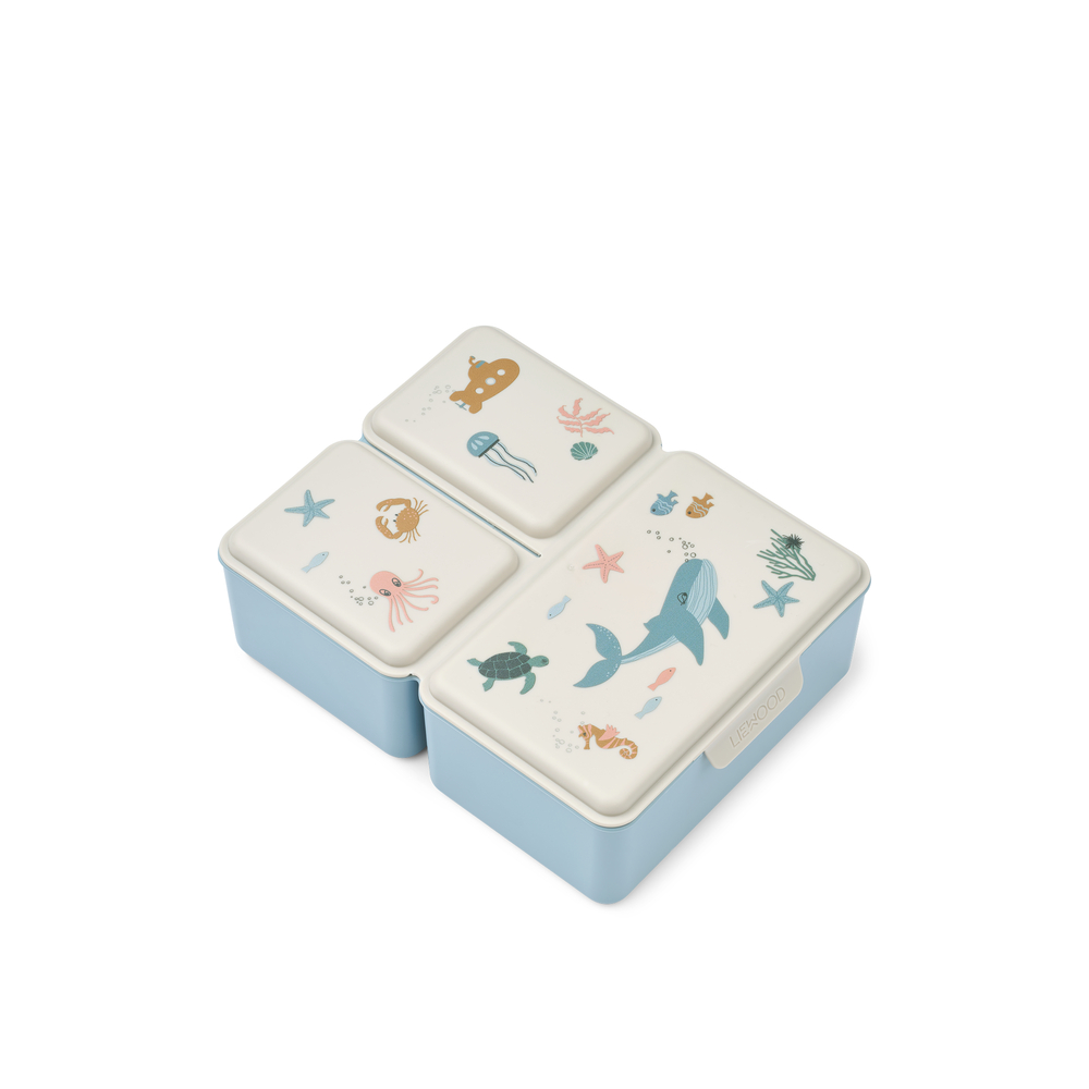 Liewood Lunchbox Driss Sea creature-Sandy 6.5x15.5x19.5 cm