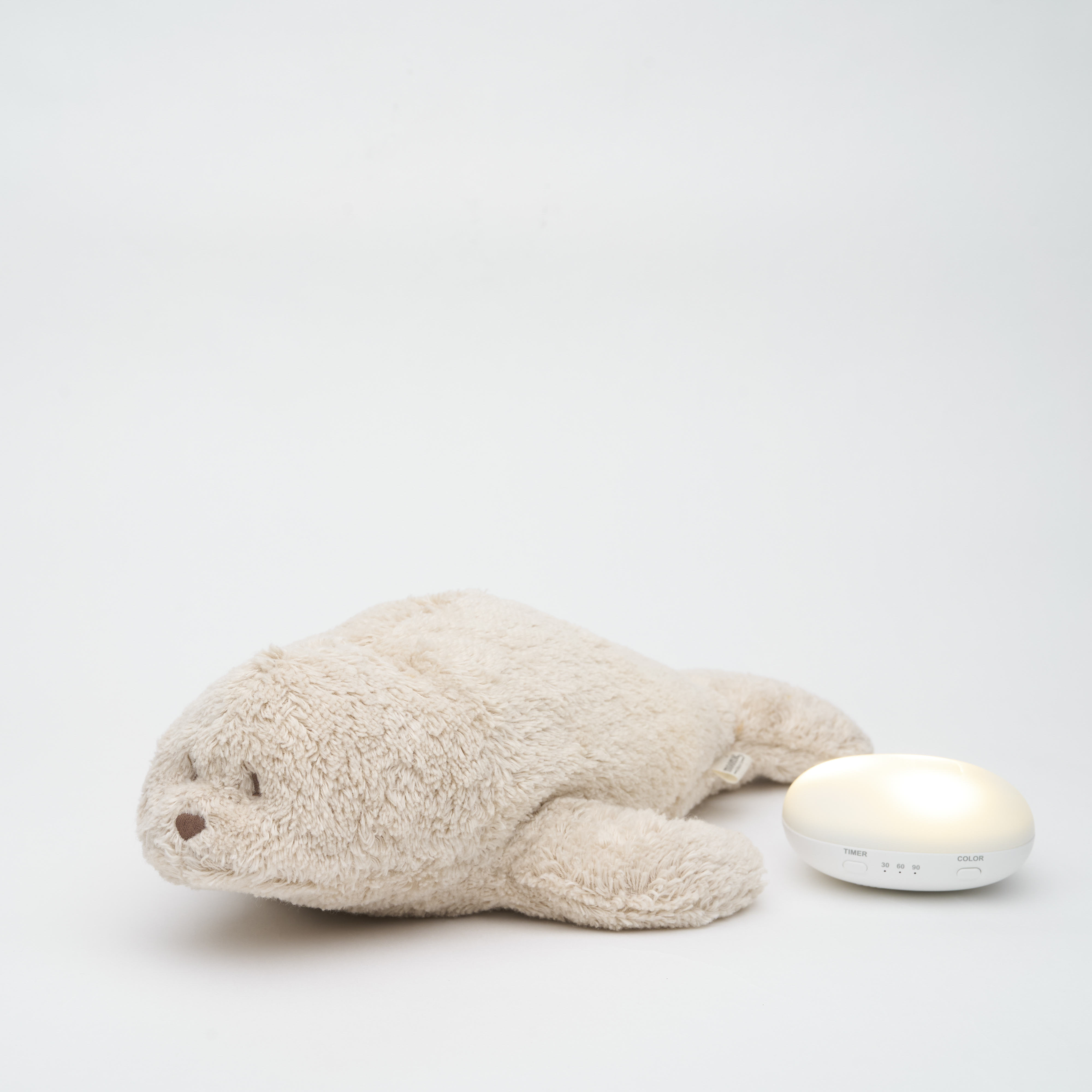 Moonie Knuffel The Humming Seal 2.0 Sand 33x18x10 cm