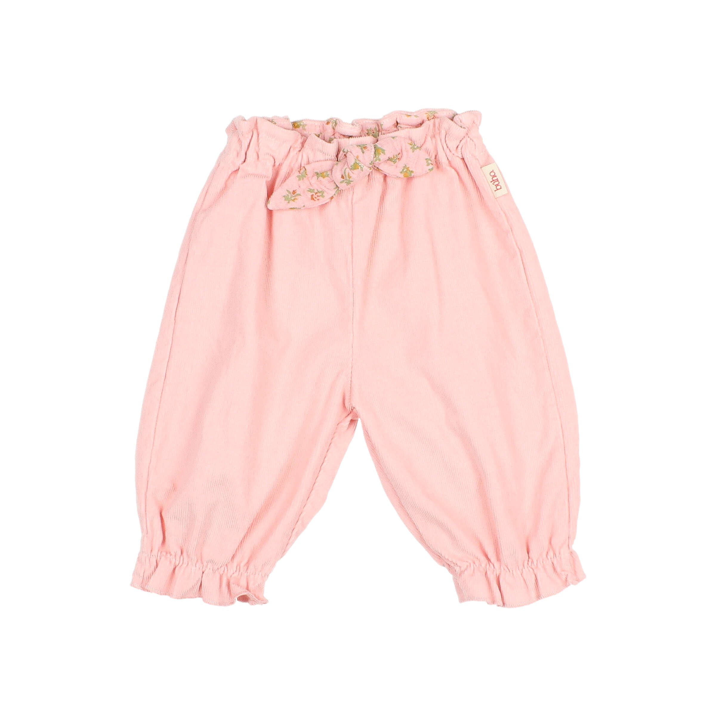 Buho Baby Broek Soft Velours Girly Roze