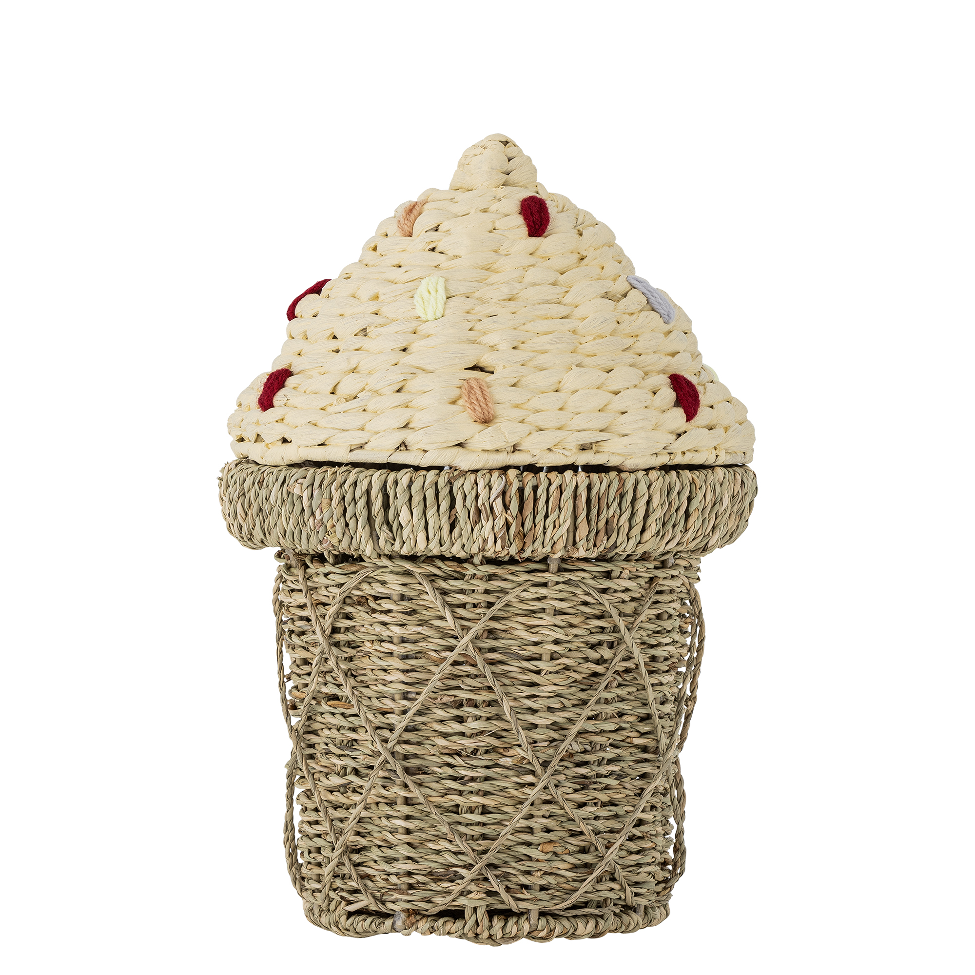 Bloomingville Mini Opbergmand Cillie met Deksel Zeegras 28x41 cm