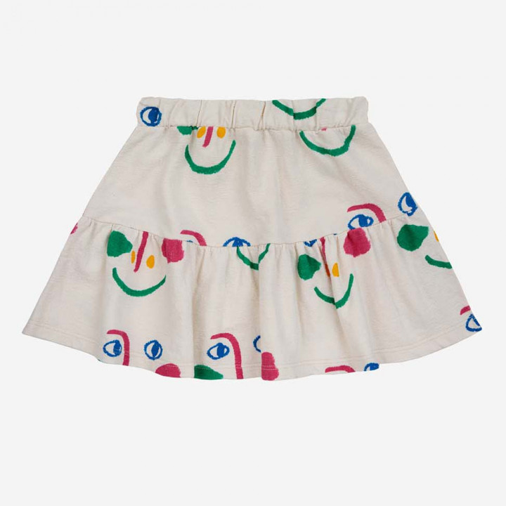 Bobo Choses / kids ruffle skirt / smiling mask all over