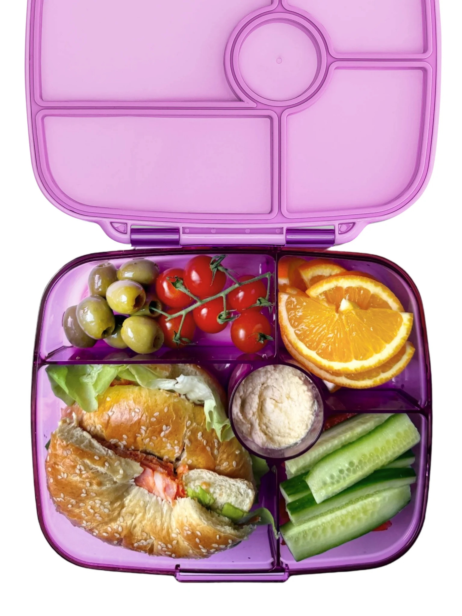 Yumbox Lunchbox Go Kyoto Purple - 5 Vakken - 21.6x18.8x6 cm