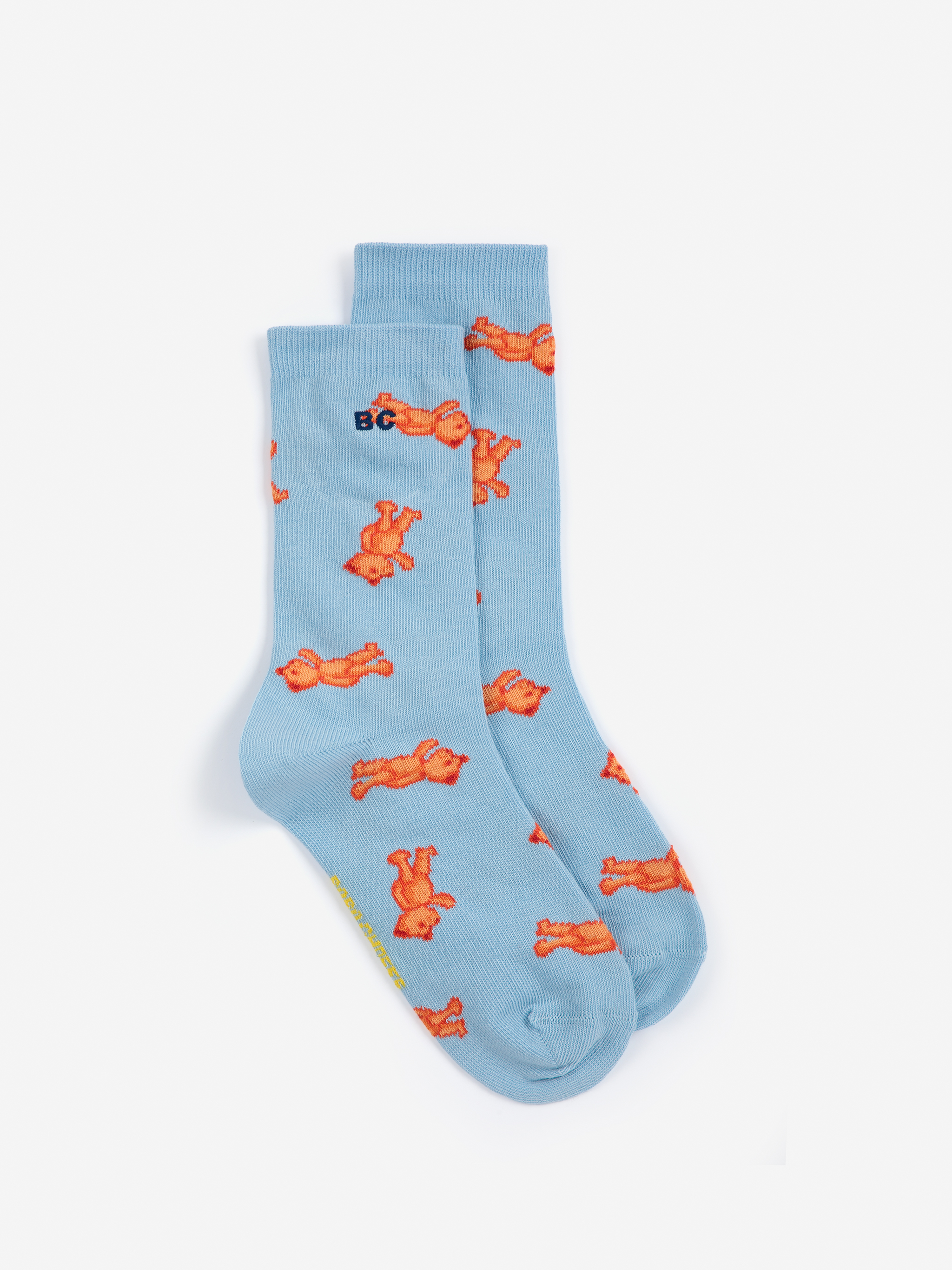 Bobo Choses Kids Sokken Lang Softpaw Monster All Over Blauw - maat 29-31