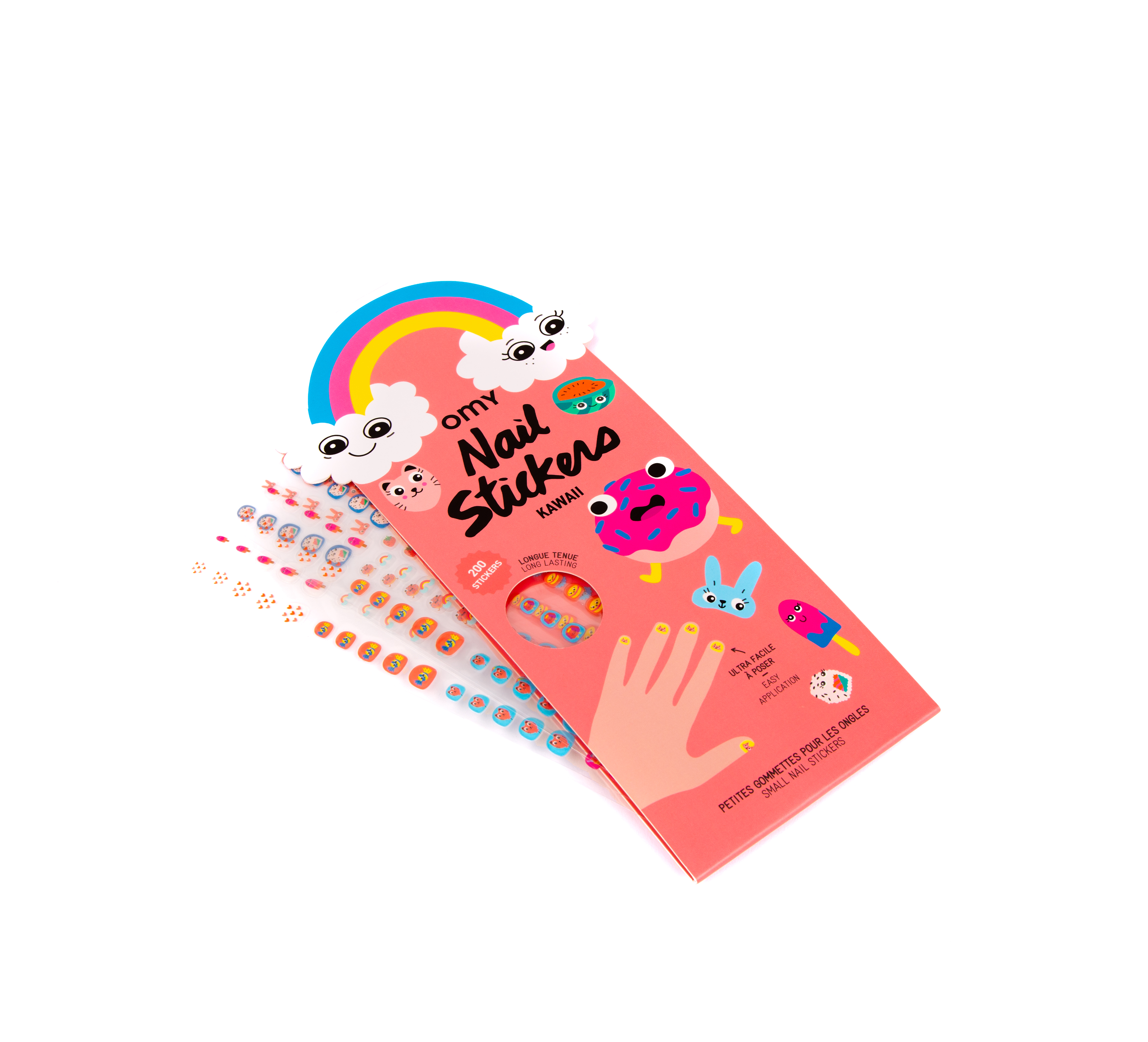 Omy Nagelstickers Kawaii 200 stuks assorti - Body Art