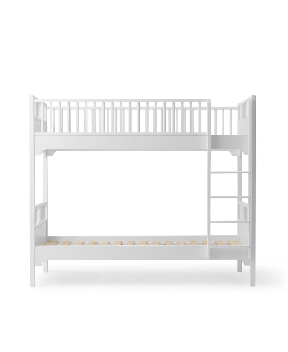 Oliver Furniture Bed Bunk Classic met Ladder White 90x200 cm