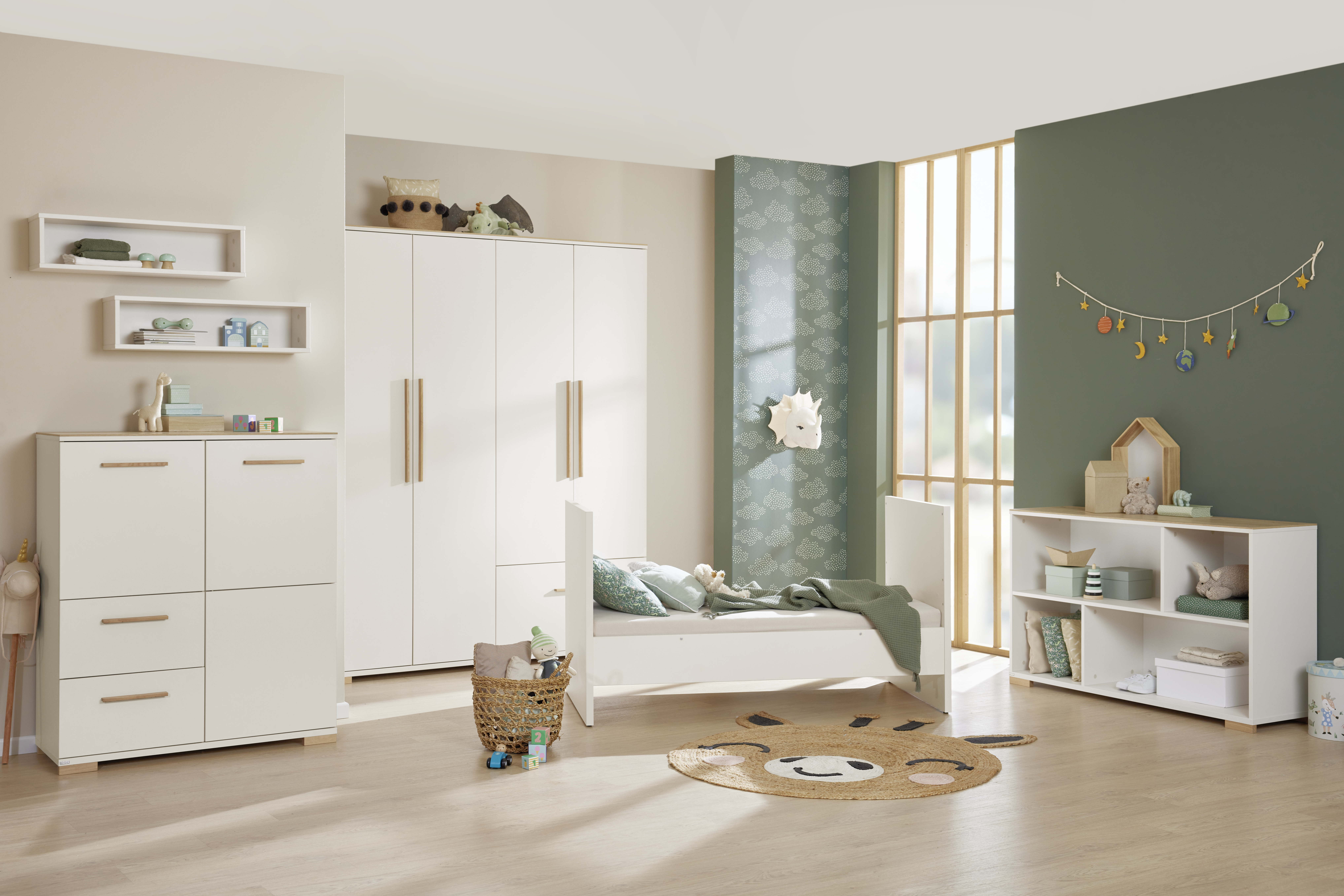 Paidi Kit Junior-Bed voor Babybed Enie Offwhite-Oak 70x140 cm