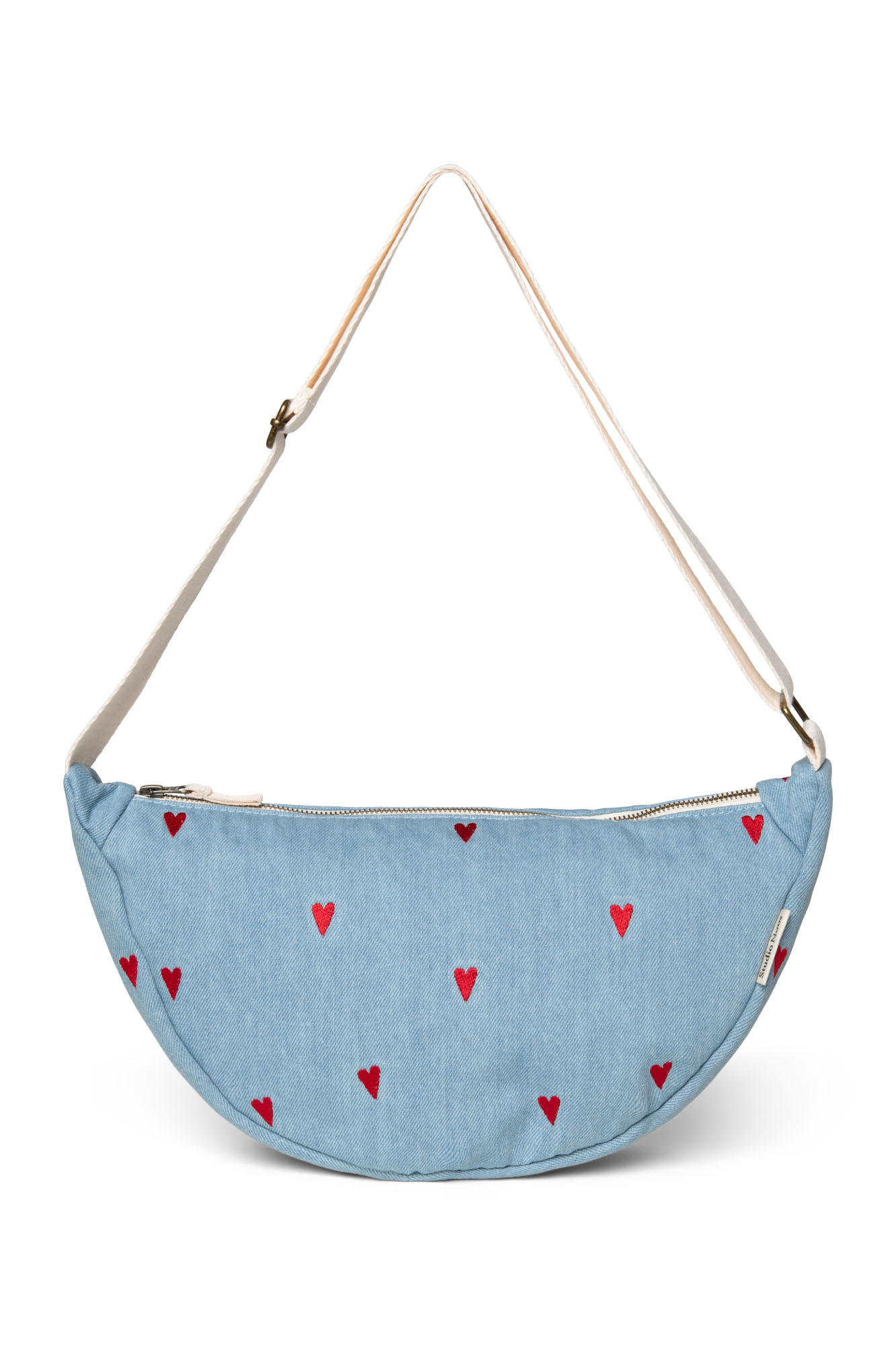 Studio Noos Handtas Fanny Denim Hearts 29x11x20 cm