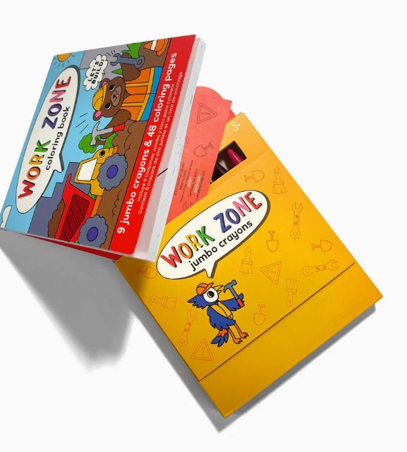 Ooly Kleurboek Work Zone met 9 Waskrijtjes