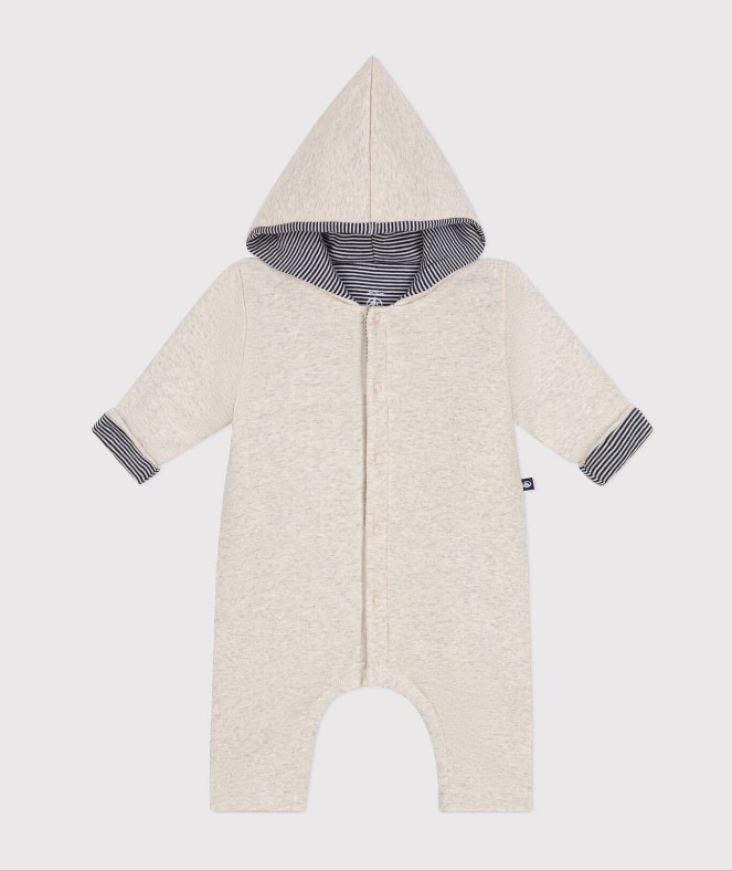 Petit Bateau / babypakje met kap / beige - 1 M