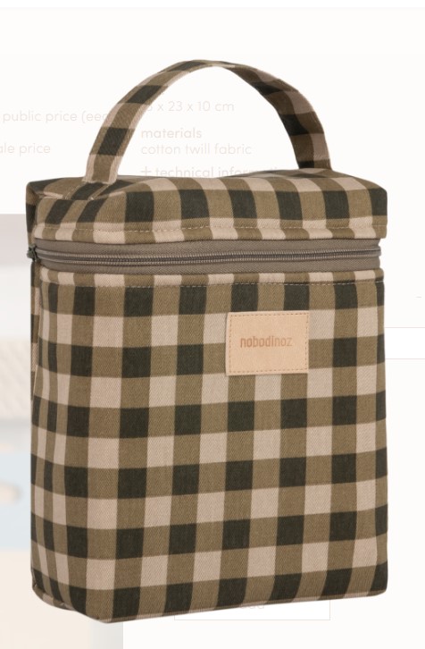 Nobodinoz Hyde Park Insulated Lunchbag Green Checks