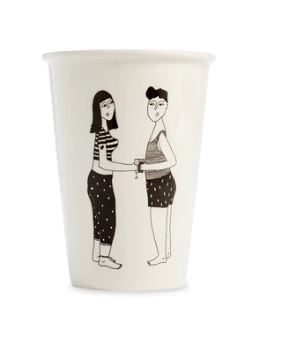 Helen B Beker XL H 320ml - Porselein - 9x12 cm