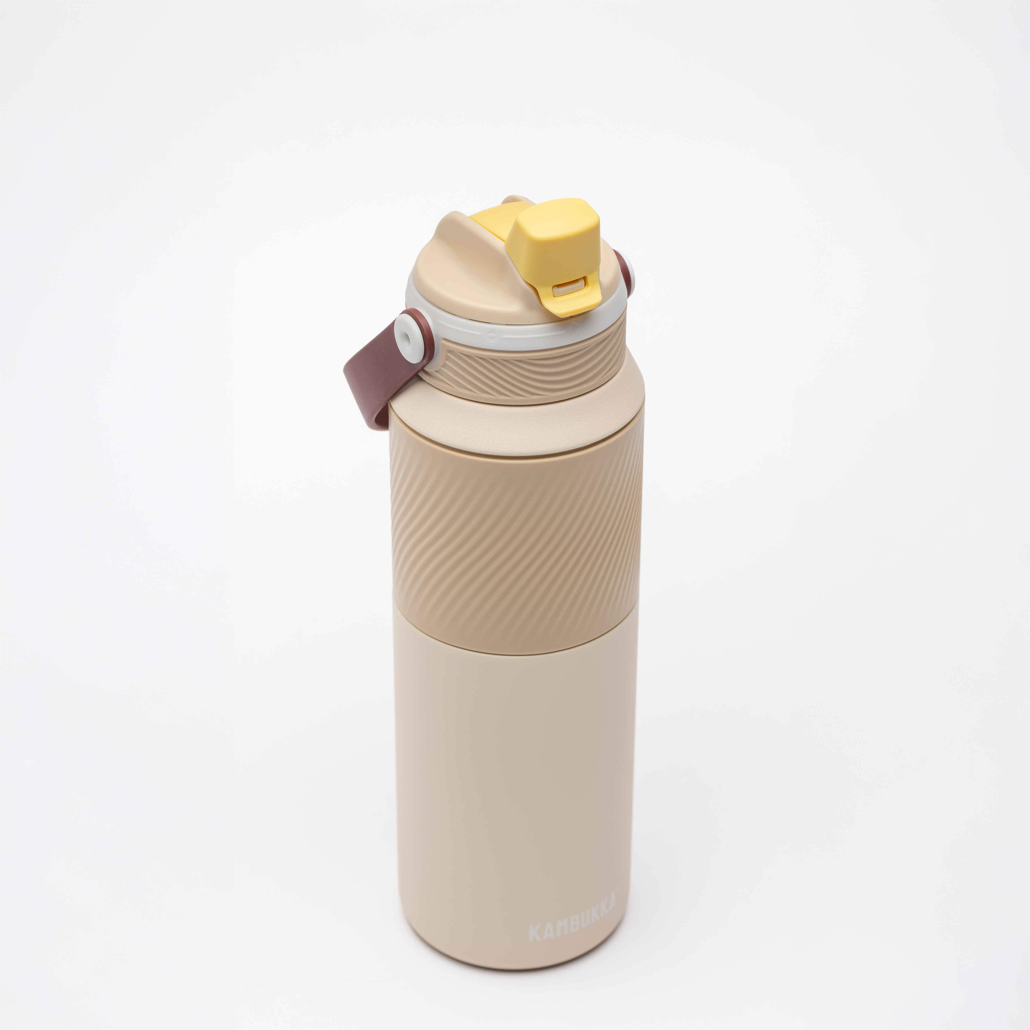 Kambukka Isoleerfles Dupla 1000ml Desert Sand - 2-in-1 Deksel