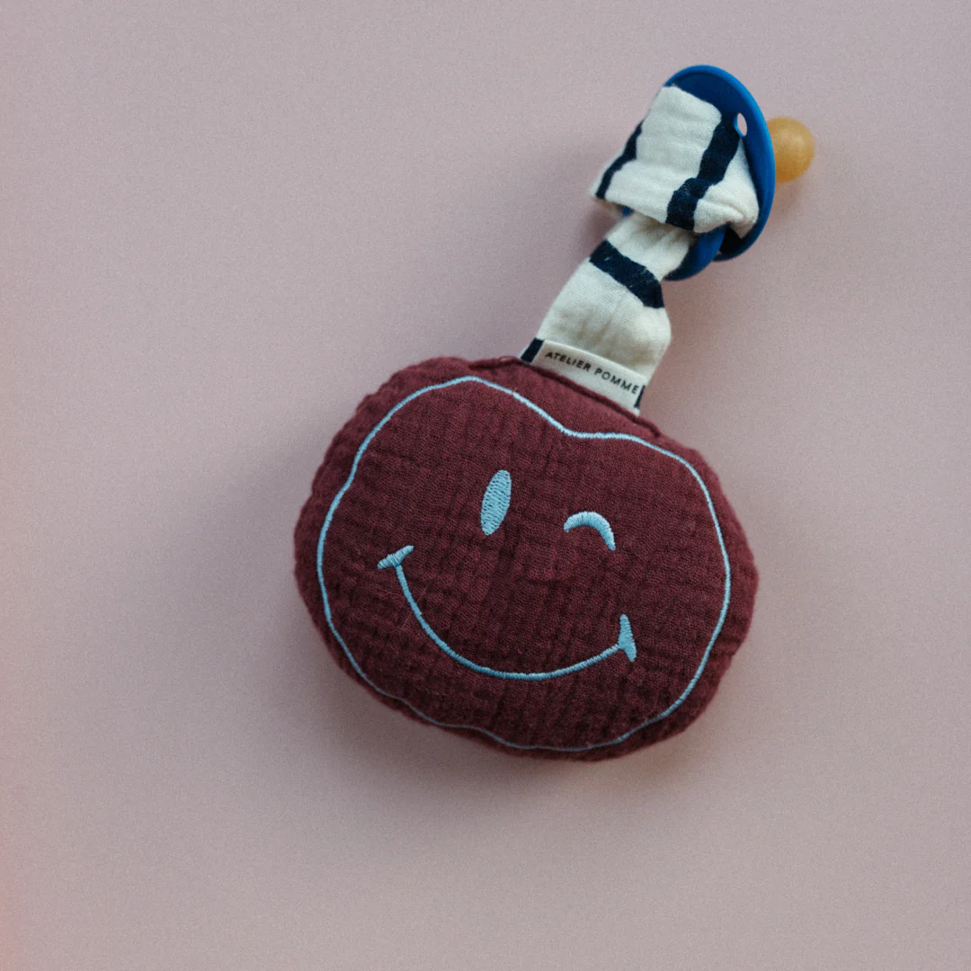 ATELIER POMME Fopspeendoekje Pomme Burgundy Boo