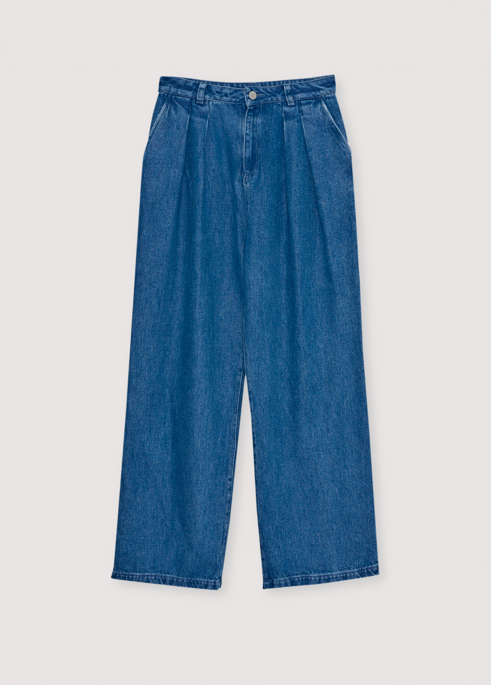 The New Society Broek Tencel Mid Denim