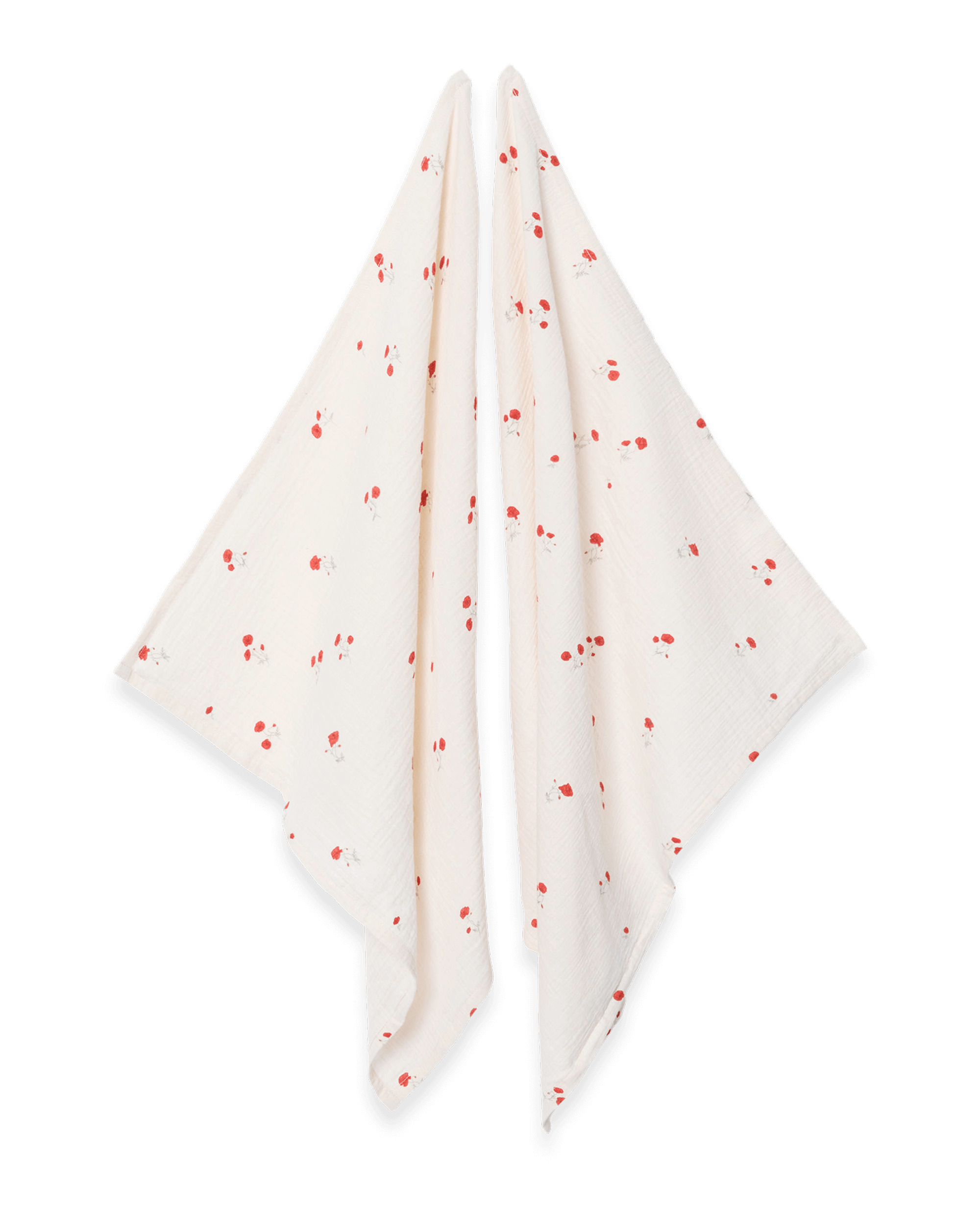 Garbo & Friends Tetradoek Seersucker Poppy 60x60 cm - 2 stuks
