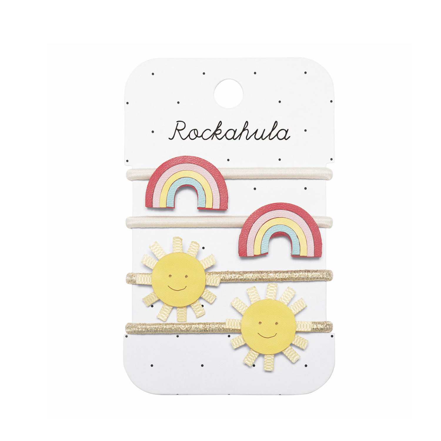 Rockahula Haarelastiek Vintage Rainbow-Sun 4 stuks