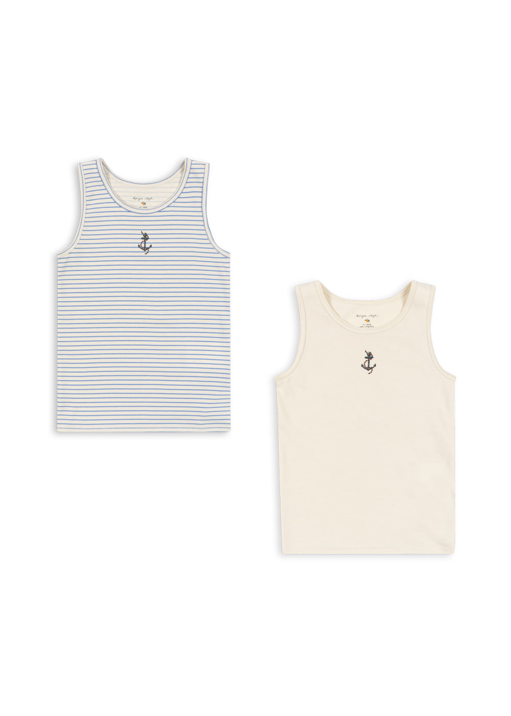 Konges Slojd Tanktop Basic Gots Stripe Provence Mix - 2 stuks