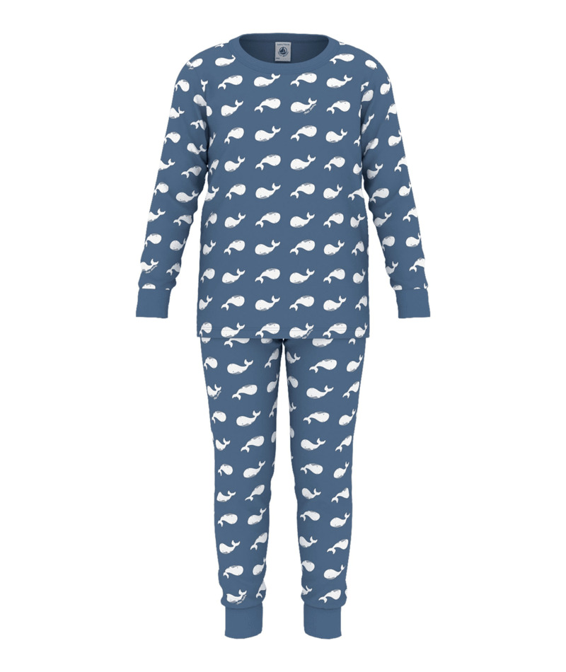 Petit Bateau Kids Pyjama Outremer-Marshmellow