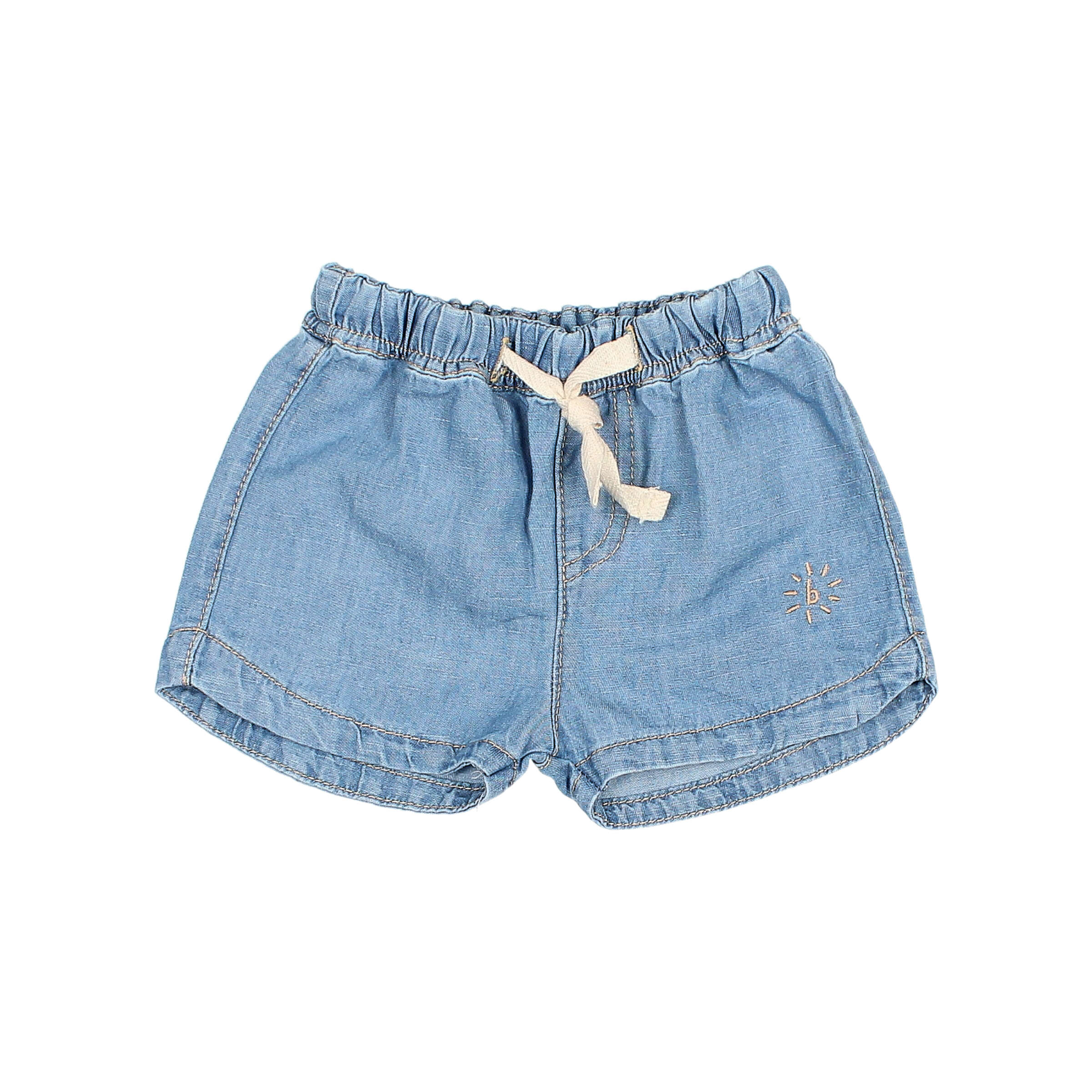 BUHO / baby / denim linen shorts / washed denim