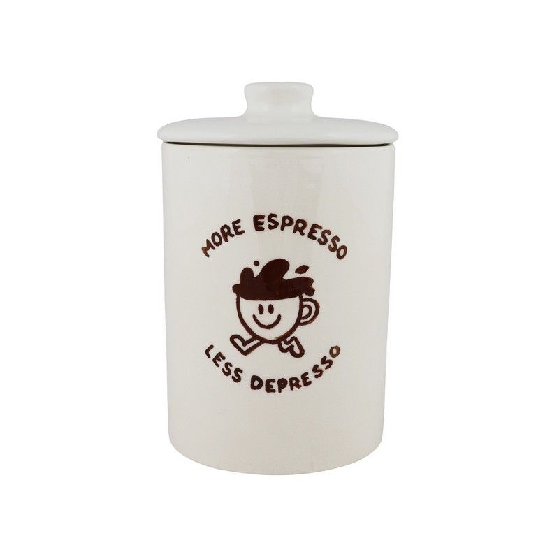 Atelier Pistache Voorraadpot Barista More Espresso Less Depresso 14x21 cm - Keramiek