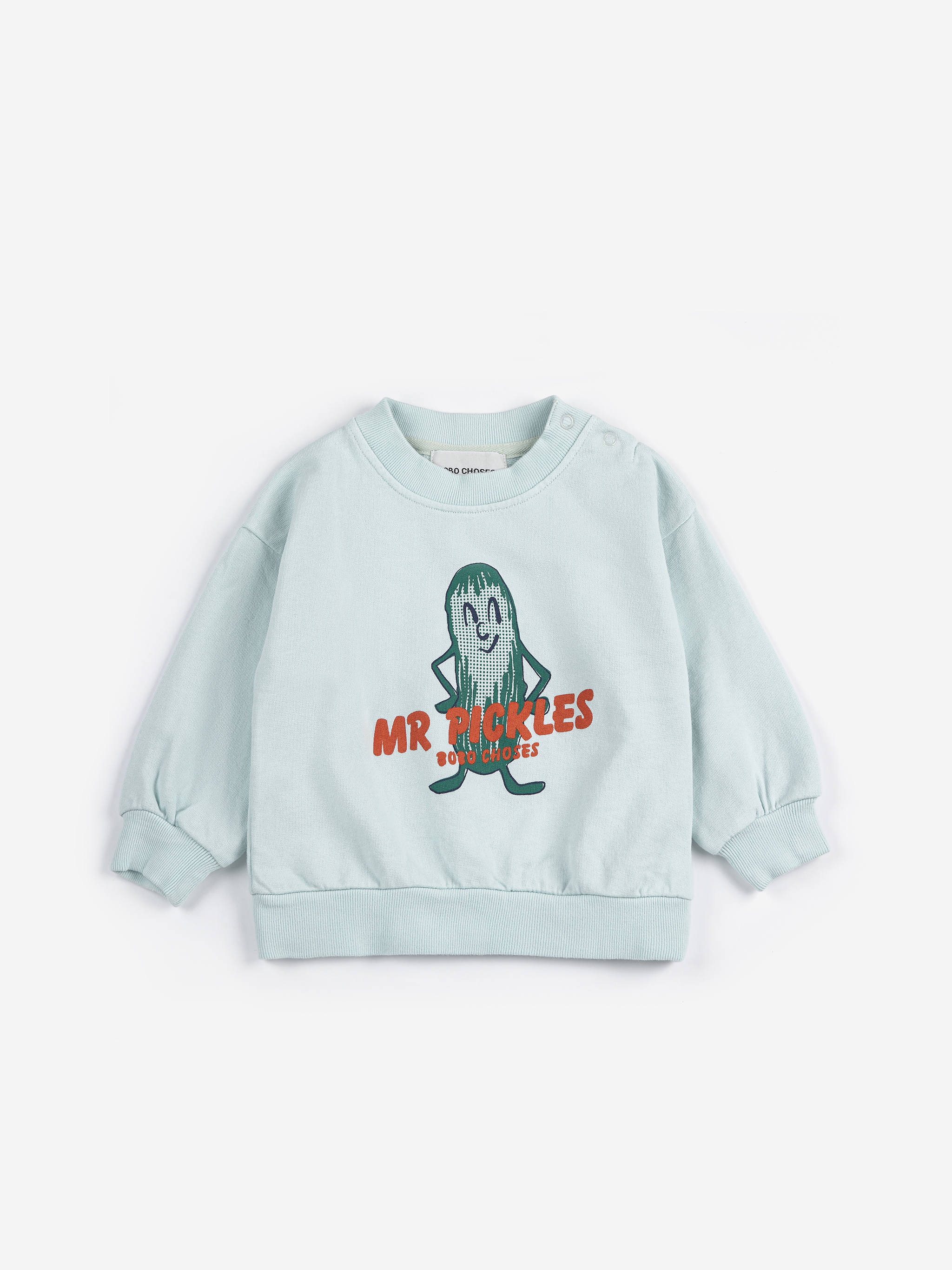 Bobo Choses Baby Sweater Mr Pickles Light Blue