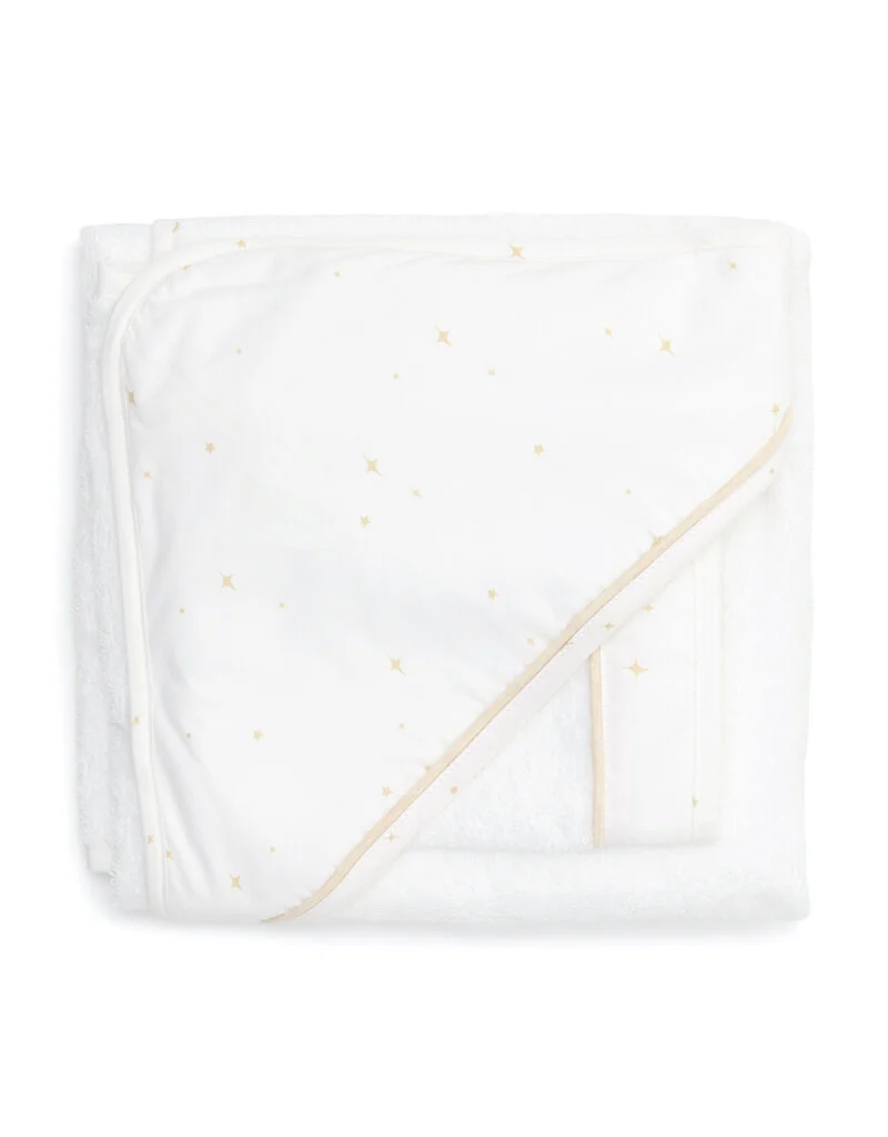 Poetree Badcape met Washandje Etoile Sand