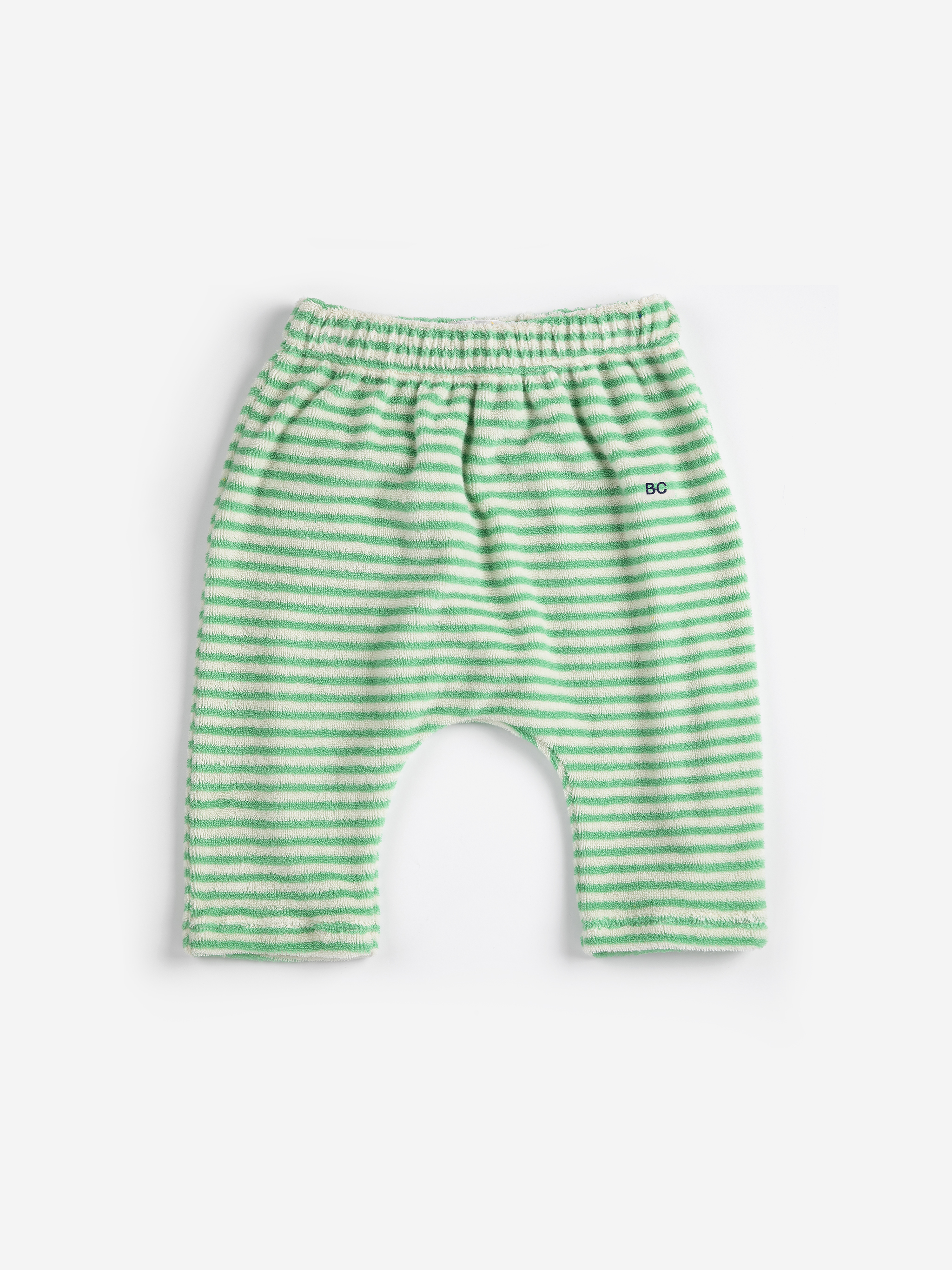 Bobo Choses Baby Broek Wol Green Stripes