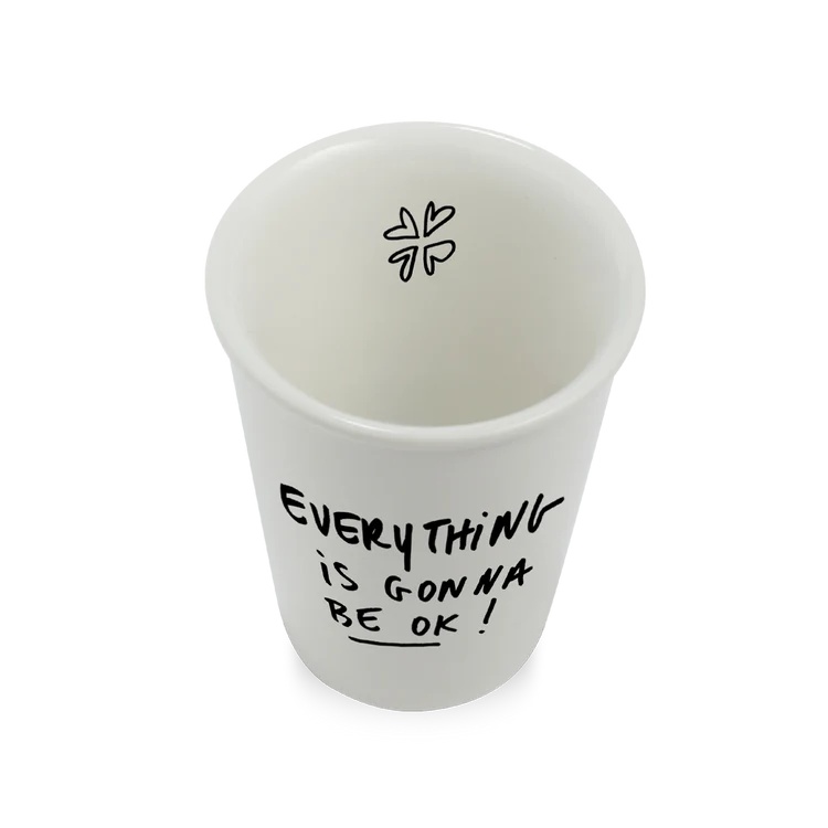 Helen B Beker Everything Is Gonna Be OK 220ml - Porselein - 8x9.5 cm