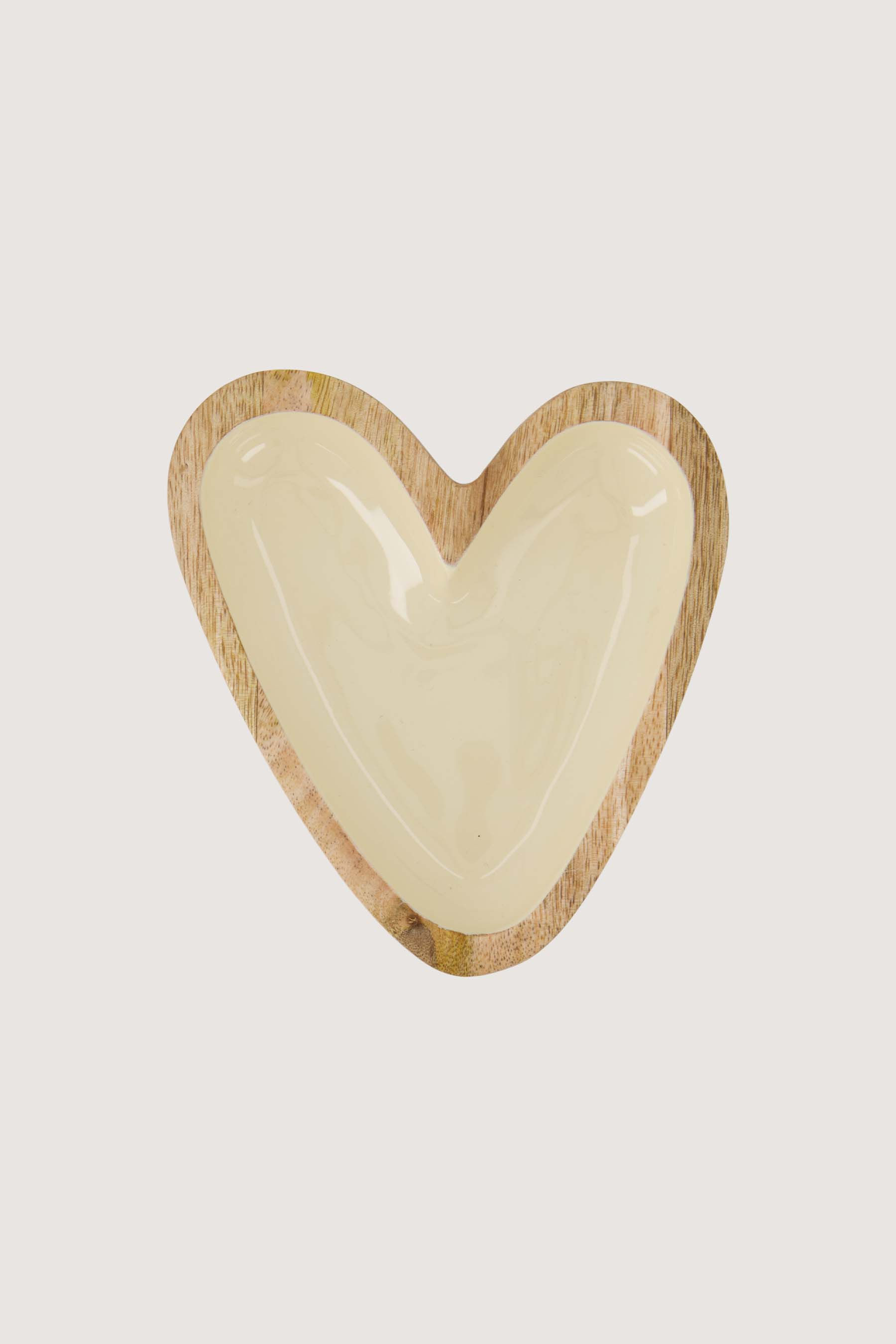 Zusss Kom Hartvormig Mangohout 13x12x3 cm