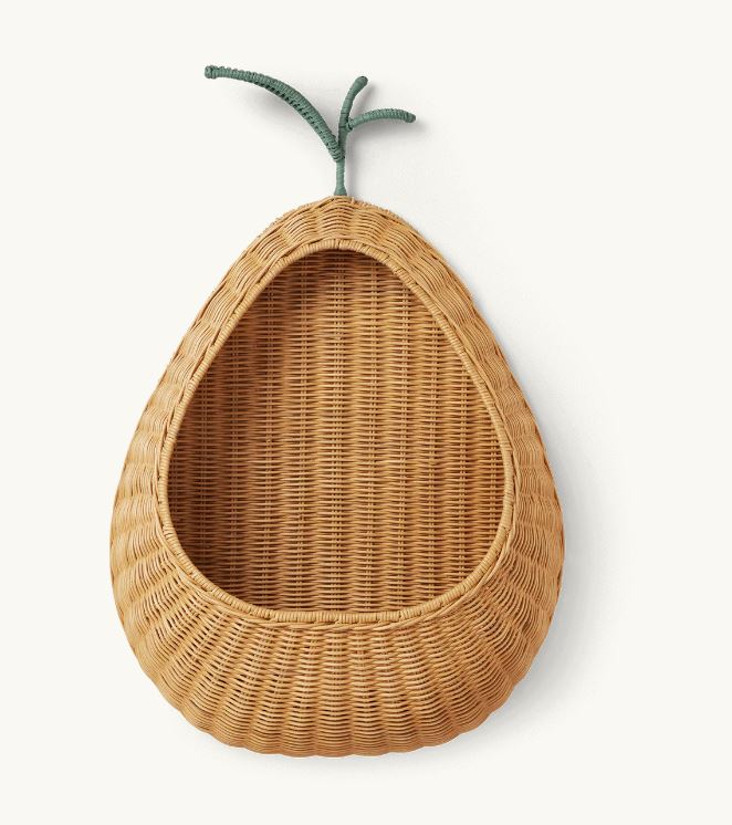 Ferm Living Opbergmand Wand Gevlochten Pear Natural