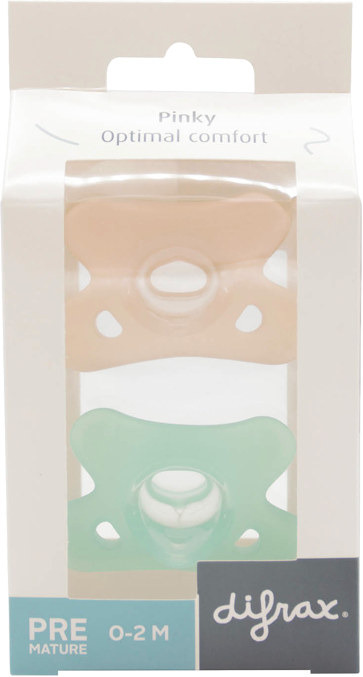 Difrax Fopspeen Prematuur Roze 0-2 m - 2 stuks