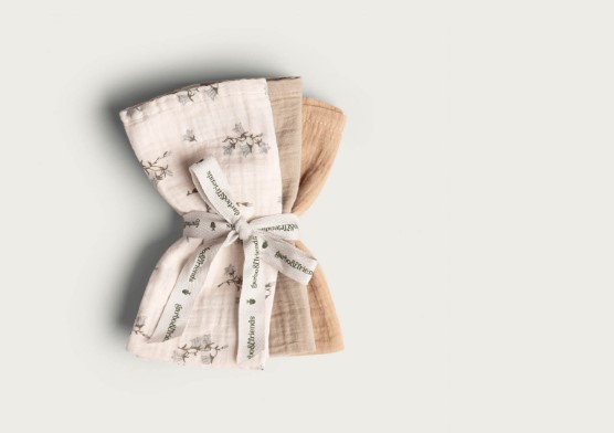 Garbo & Friends / monddoekjes 3pack / bluebell