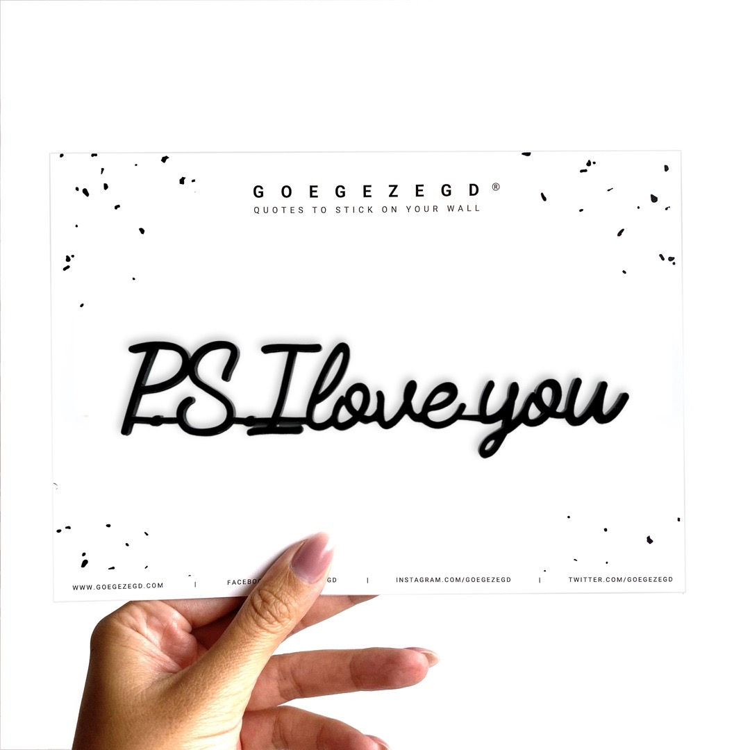 GOEGEZEGD Muurquote A5 P.S. I Love You