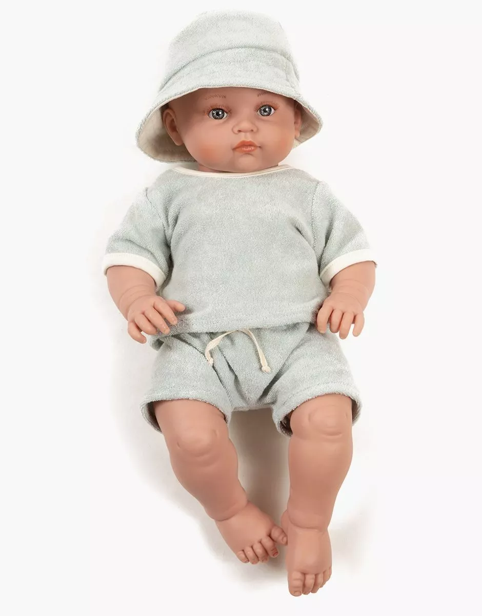 Minikane Babypop Kleertjes - Ensemble Sun Broek & Shirt & Spongebob Hoed Groen