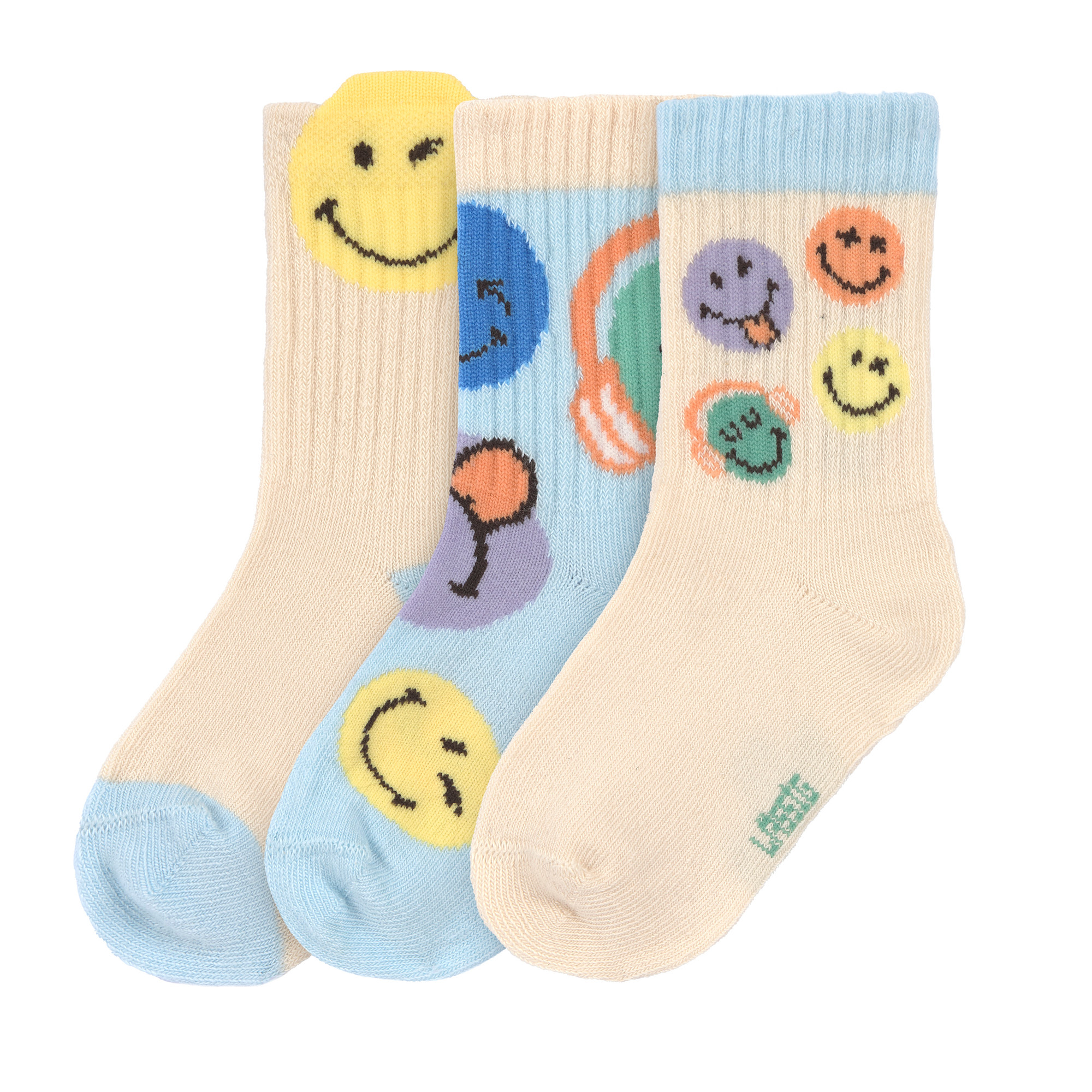 Lässig Sokken Smiley World Blue - Maat 23-26