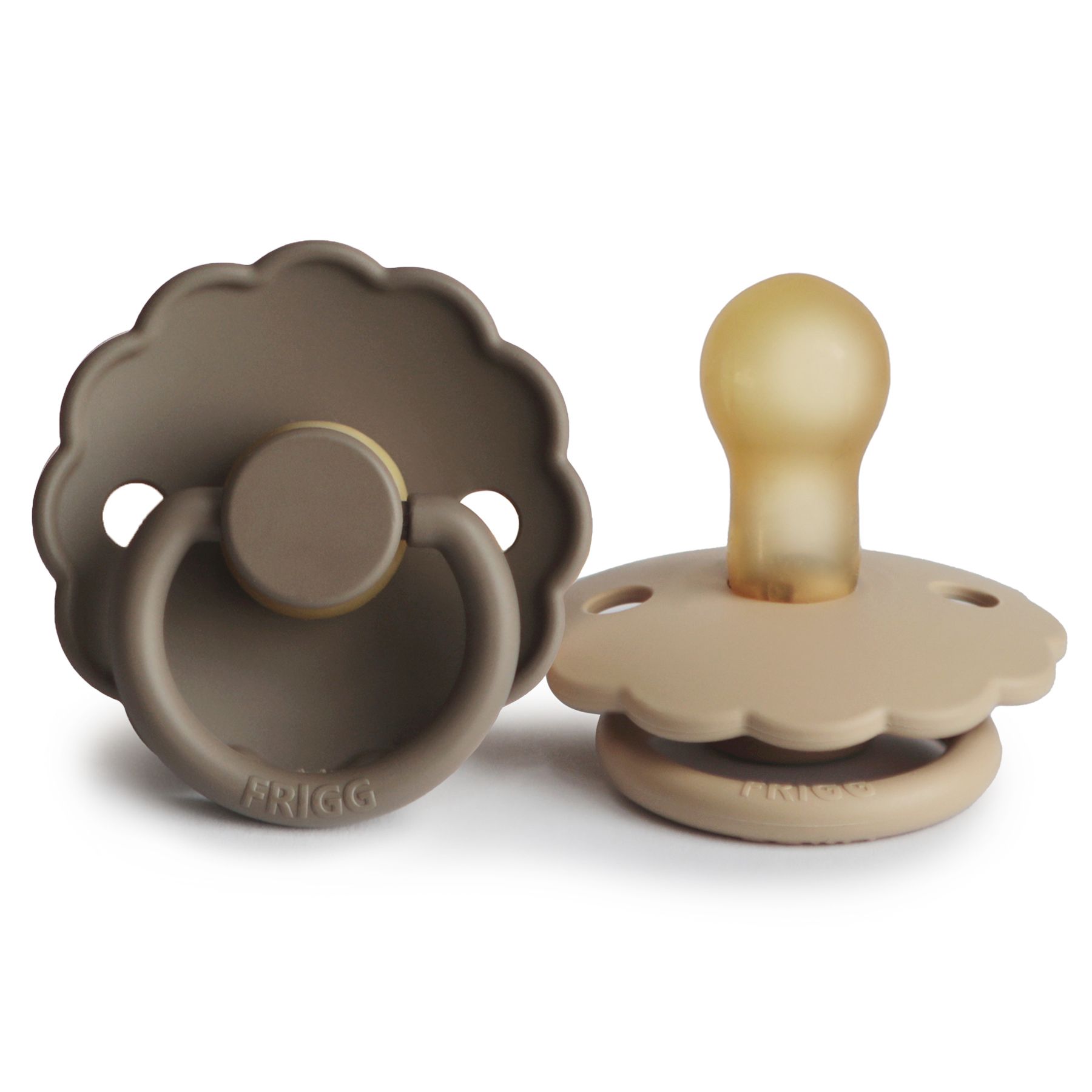 Frigg Fopspeen Daisy Latex Croissant-Portobello 0-6 maand - 2 stuks