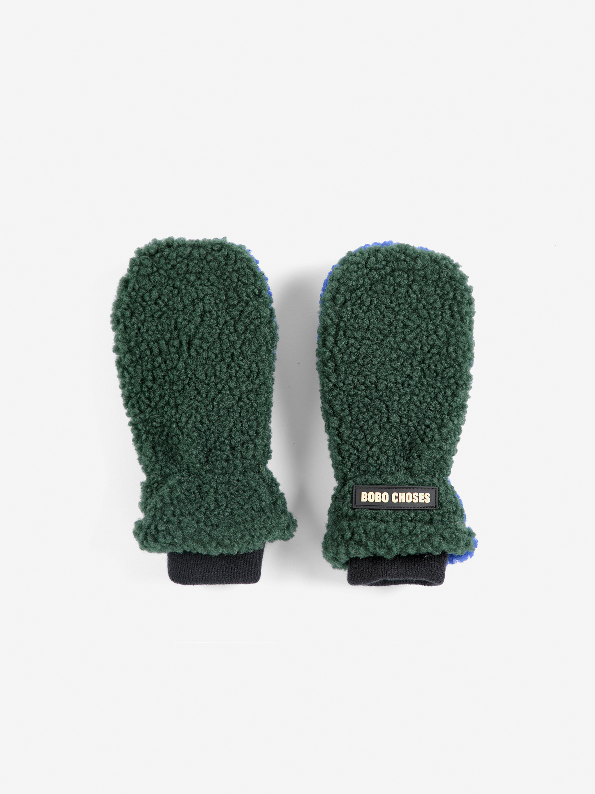 Bobo Choses Kids Wanten Color Block Sheepskin Groen-Blauw - M