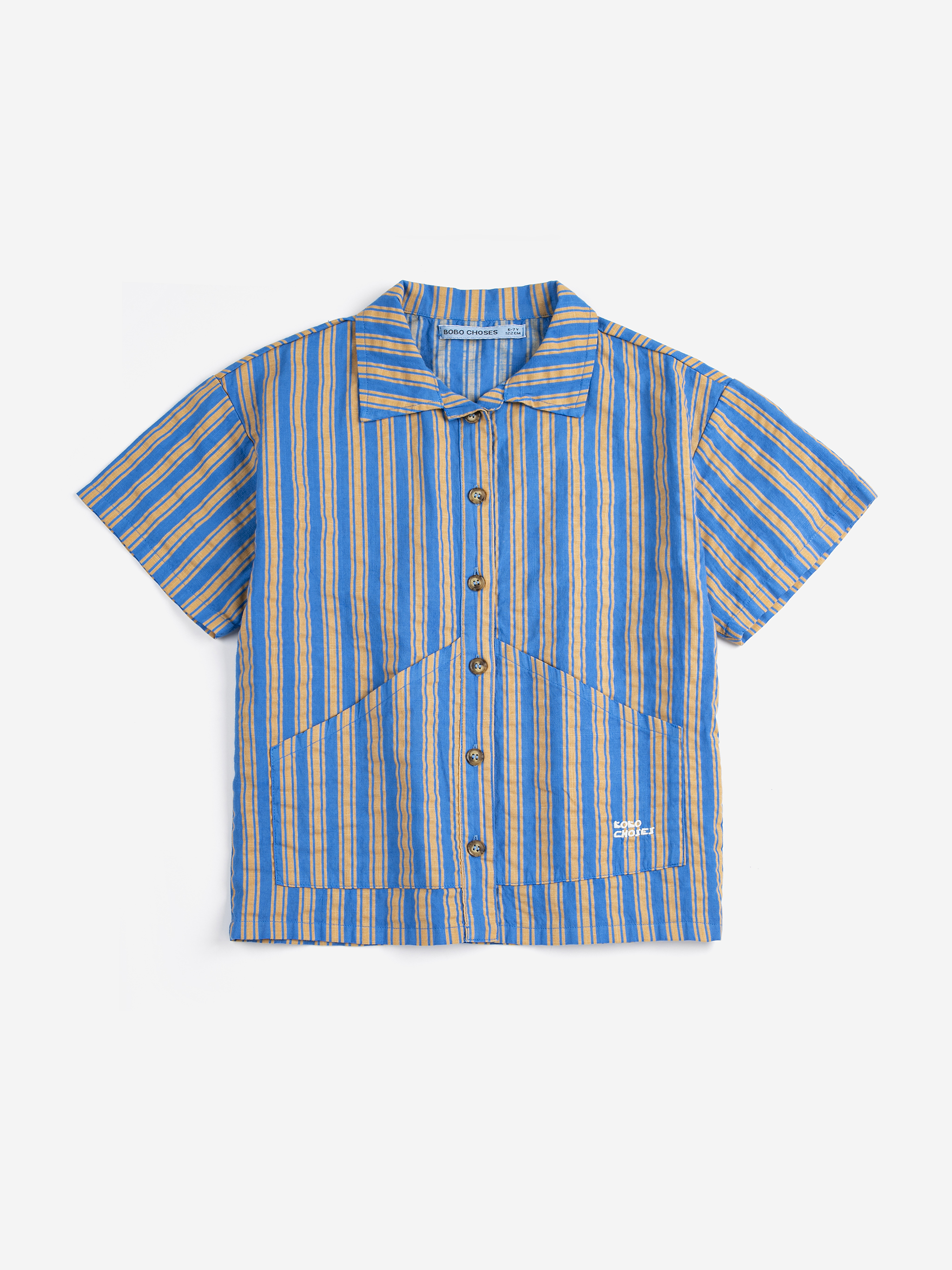 Bobo Choses Kids T-shirt New Hairline Woven Navy Blue