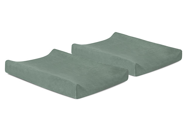 Jollein Waskussenhoes Badstof Ash Green 50x70 cm - 2 stuks