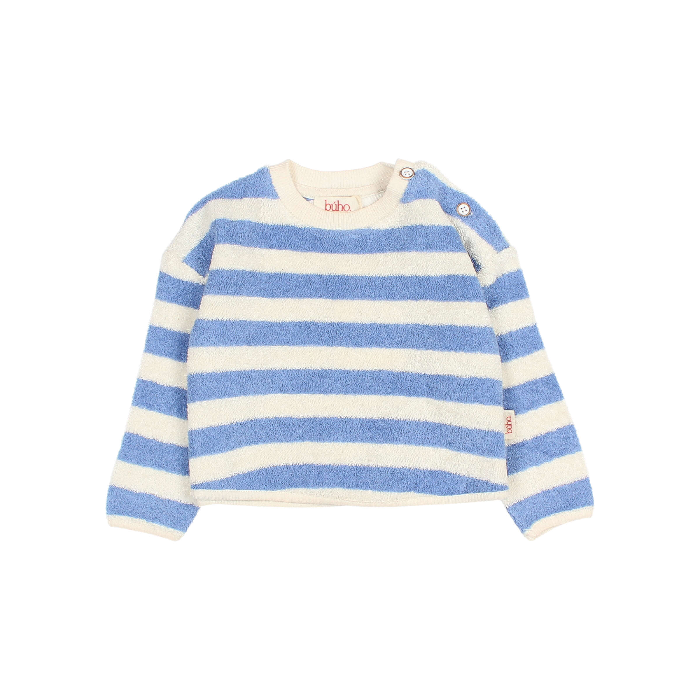 Buho Baby Sweater Terry Stripes Bluette