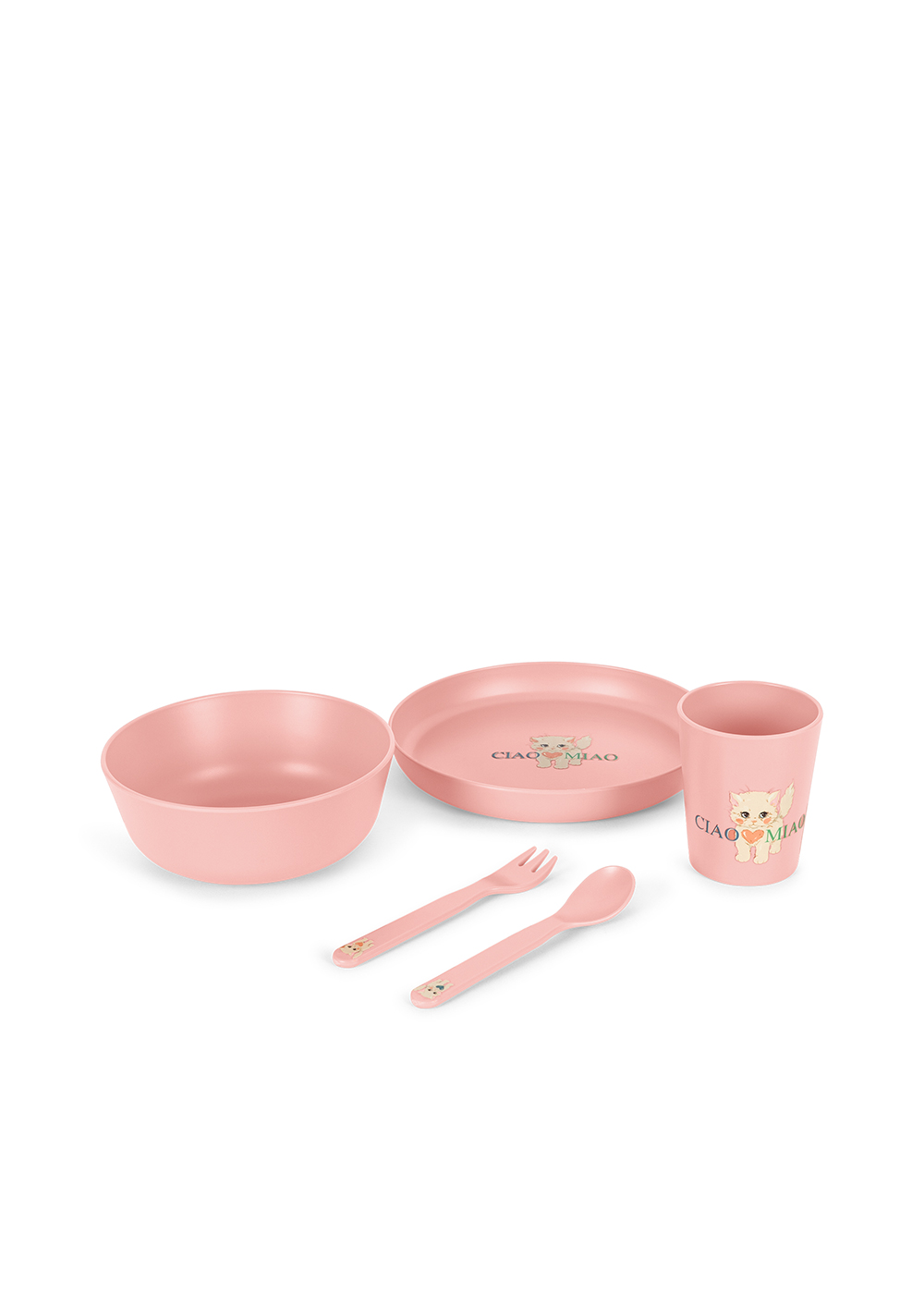 Konges Slojd Eetset Bord+Kom+Beker+Mes en Vork Ciao Miao