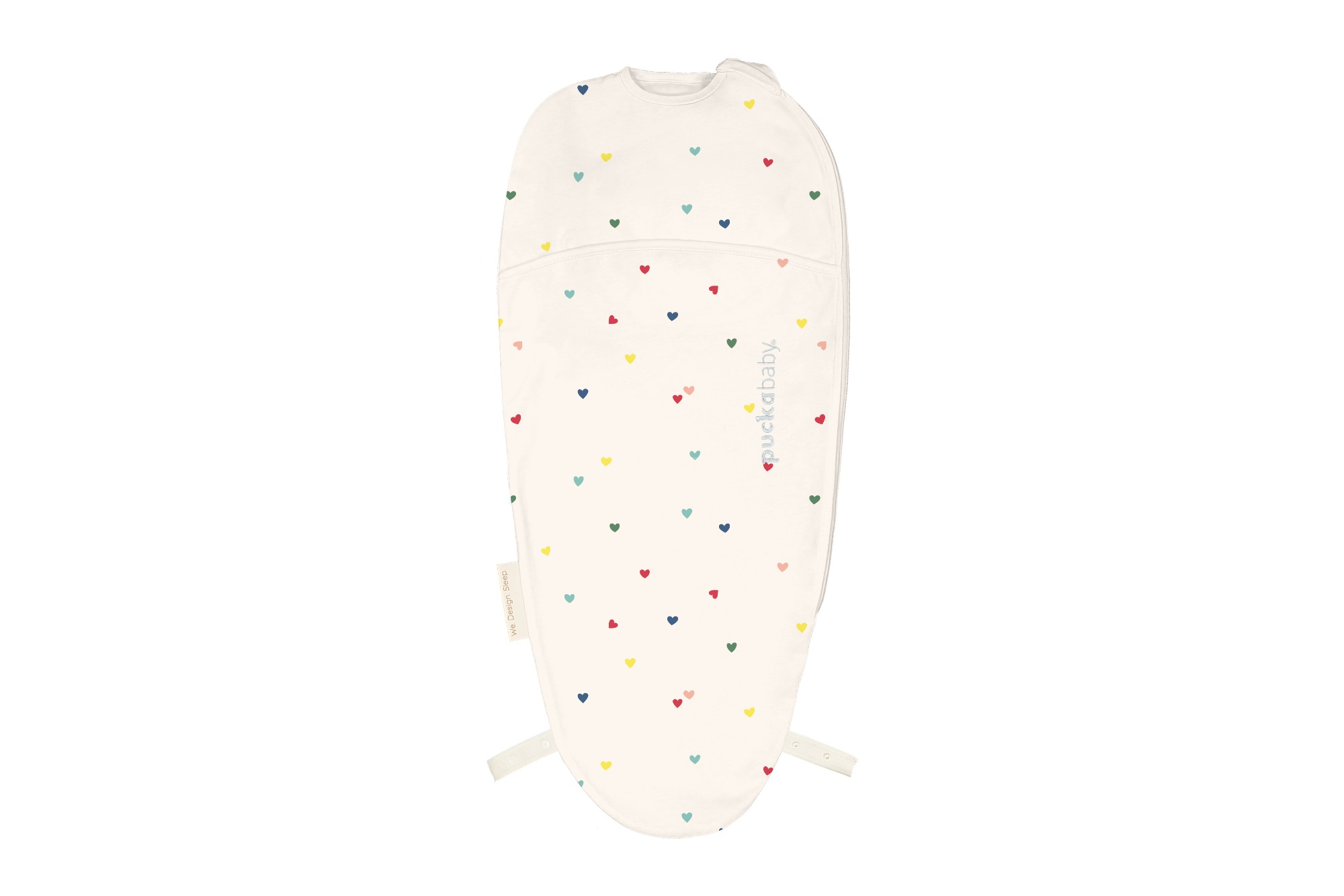Puckababy Inbakerslaapzak Original Piep Cotton Hearts Confetti 0-3 maand - Tog 0.5