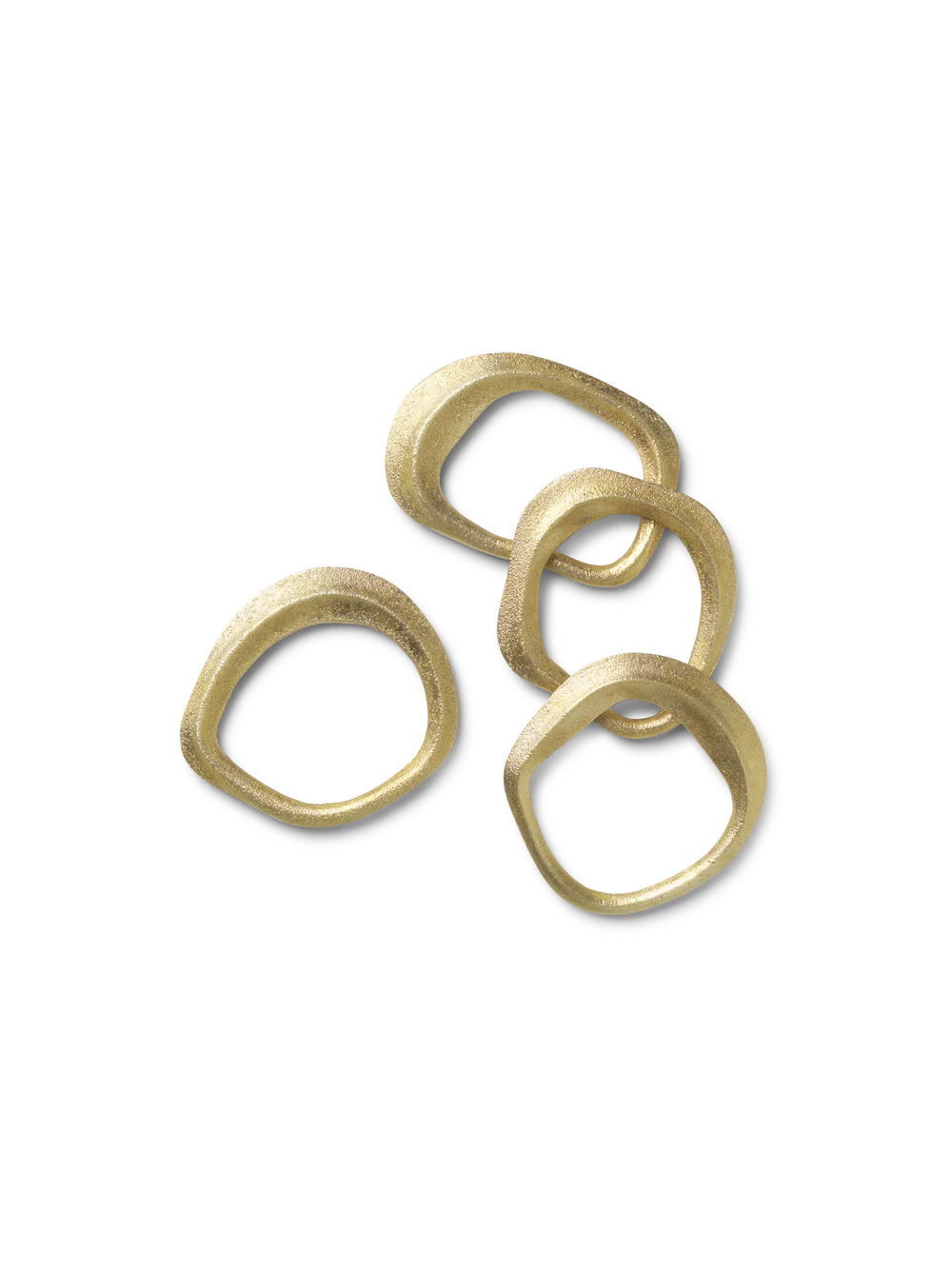 Ferm Living Servetring Flow Brass - 4 stuks