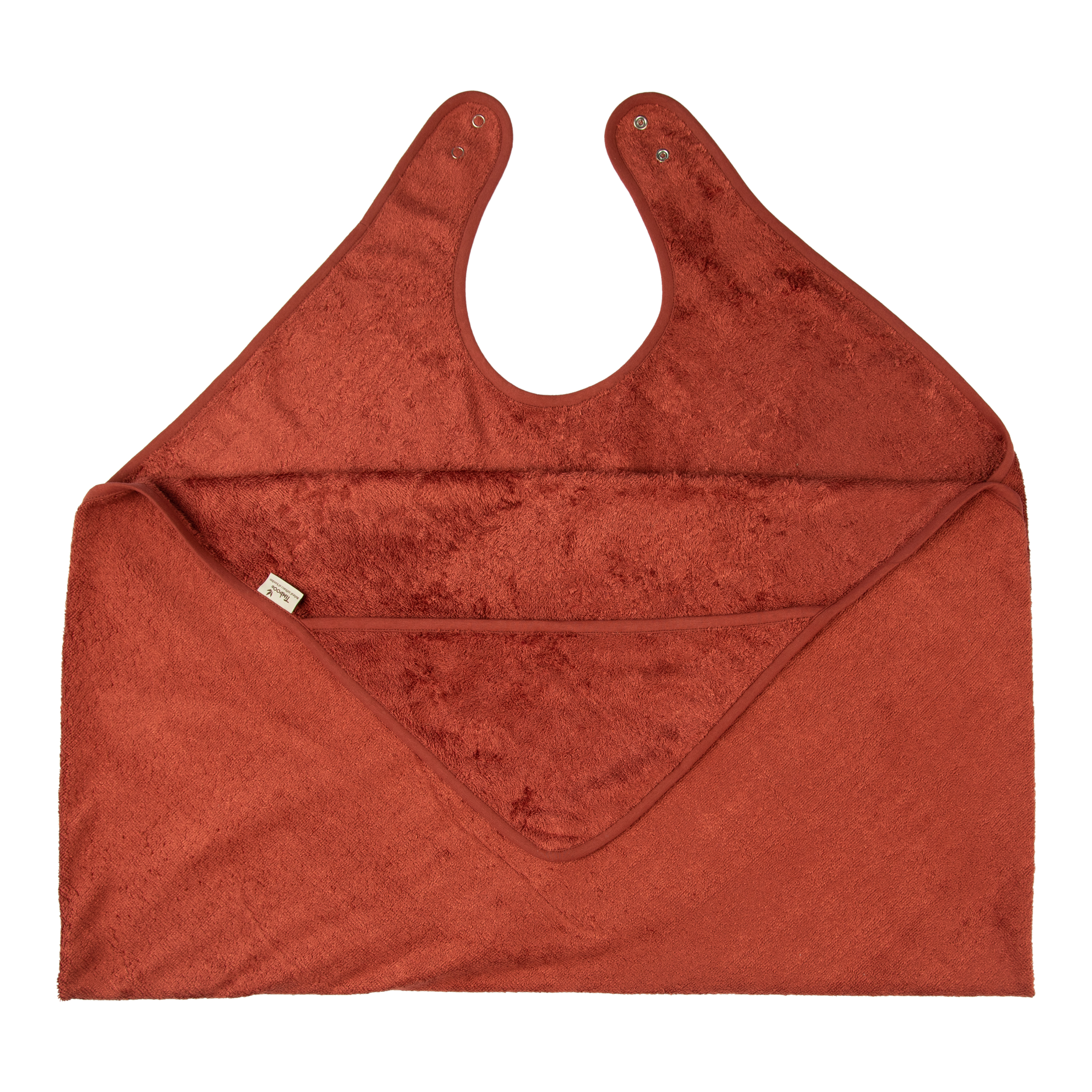 Timboo Badcape-Knuffelhanddoek Adult-Kid Rosewood 98x140 cm