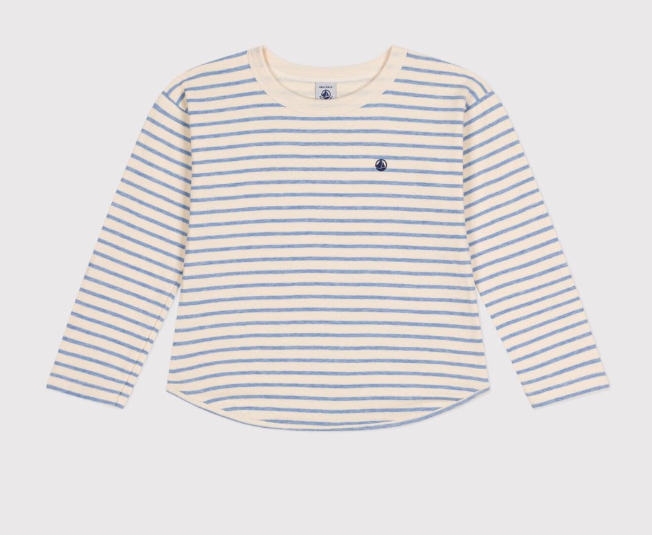 Petit Bateau / t-shirt met lange mouwen / blauwe strepen