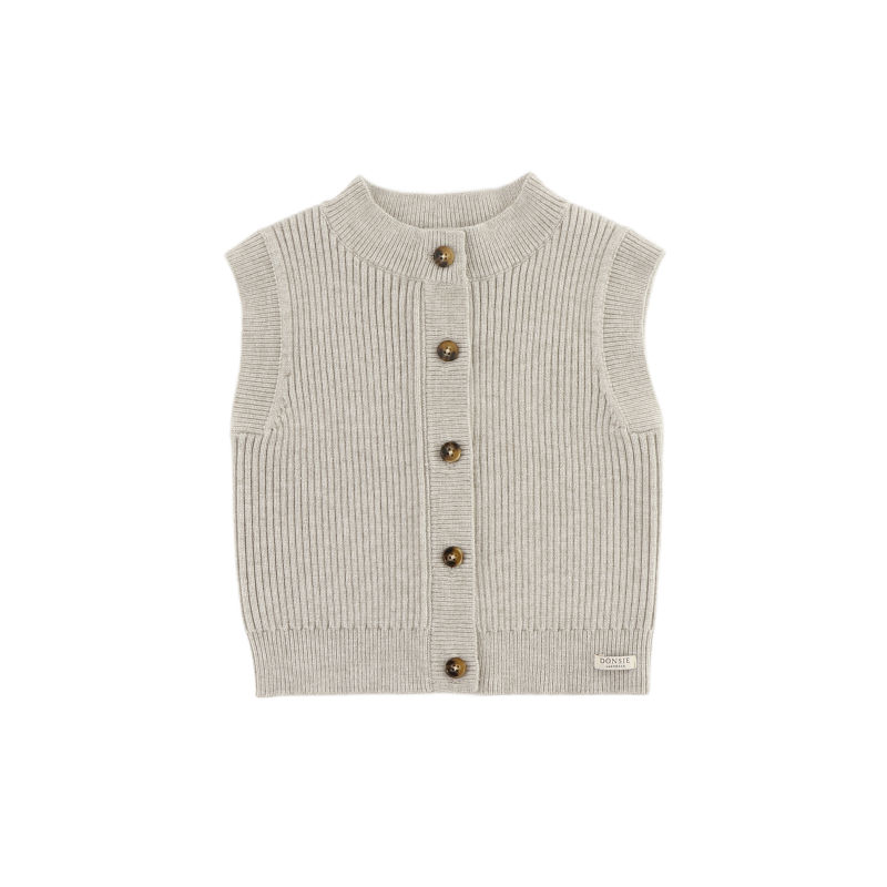 Donsje Gilet Zm Tjitske White Sand Melange