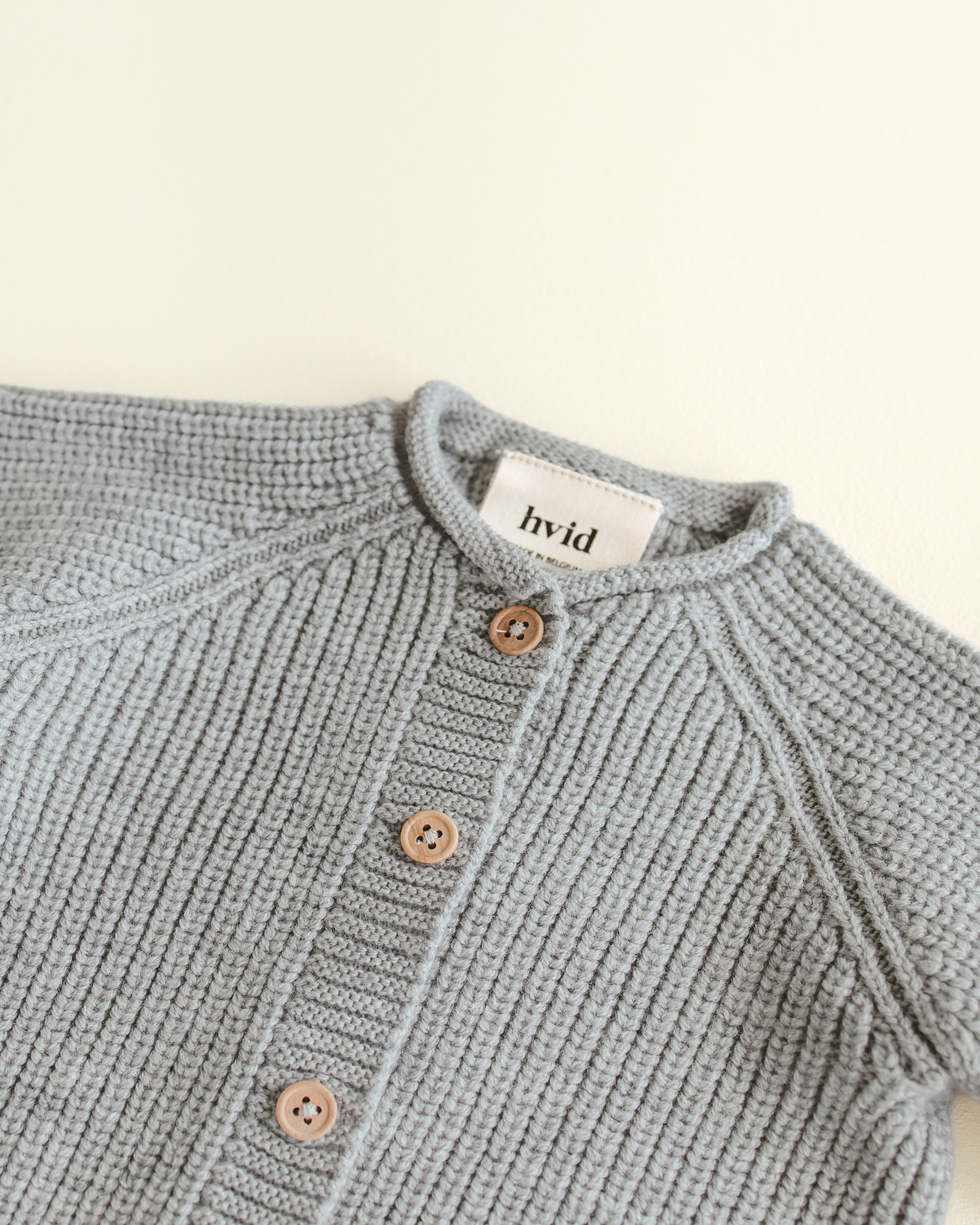 Hvid Baby Cardigan Inga Grey Melange