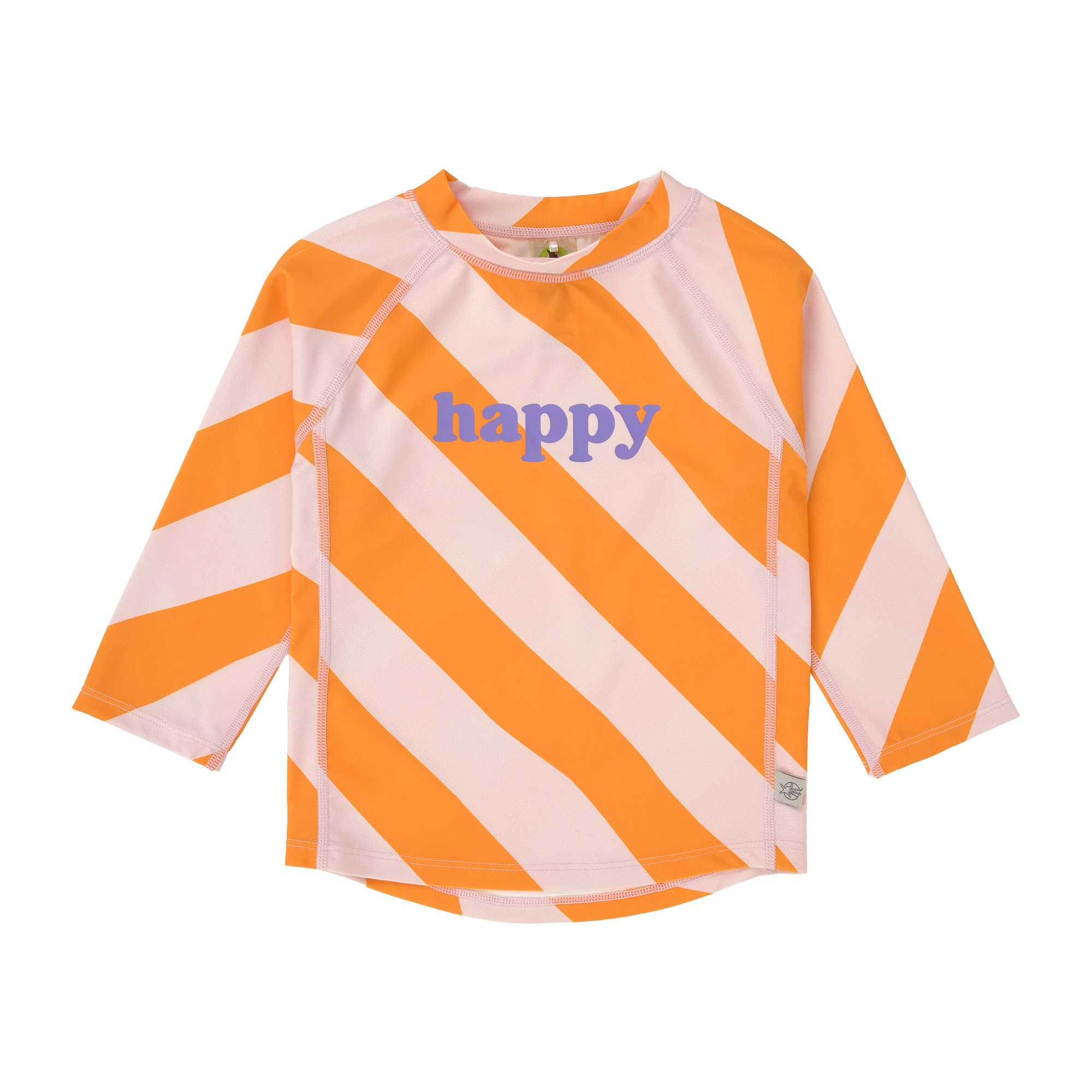 Lässig T-shirt Lm UV Rashguard Gestreept Pink-Orange - 6 jaar