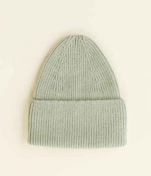 Hvid Baby Beanie Fonzie Mint Newborn